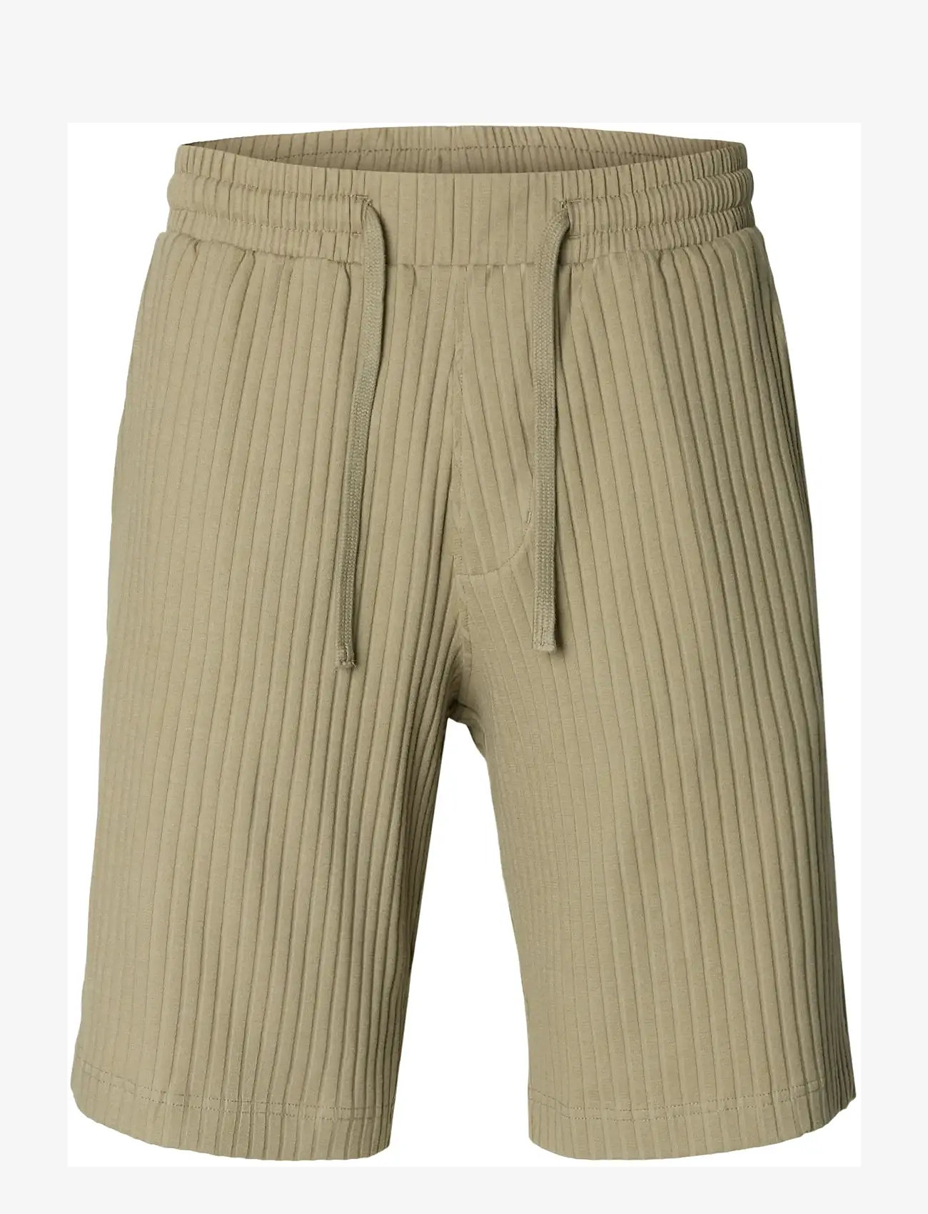 Selected - SLMRELAXSIMON RIBBED SHORTS - sweatshorts - vetiver - 1