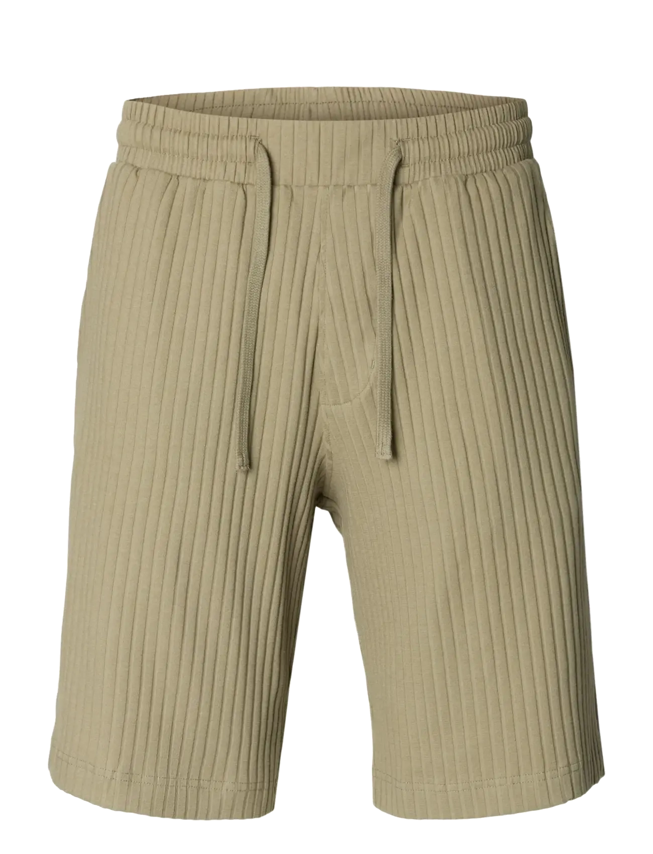 Selected SLMRELAXSIMON RIBBED SHORTS - Shorts - VETIVER / khaki/green