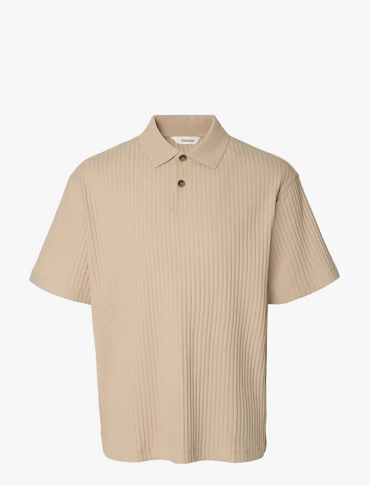 Selected - SLMRELAXSIMON RIBBED SS POLO - lühikeste varrukatega polod - pure cashmere - 1