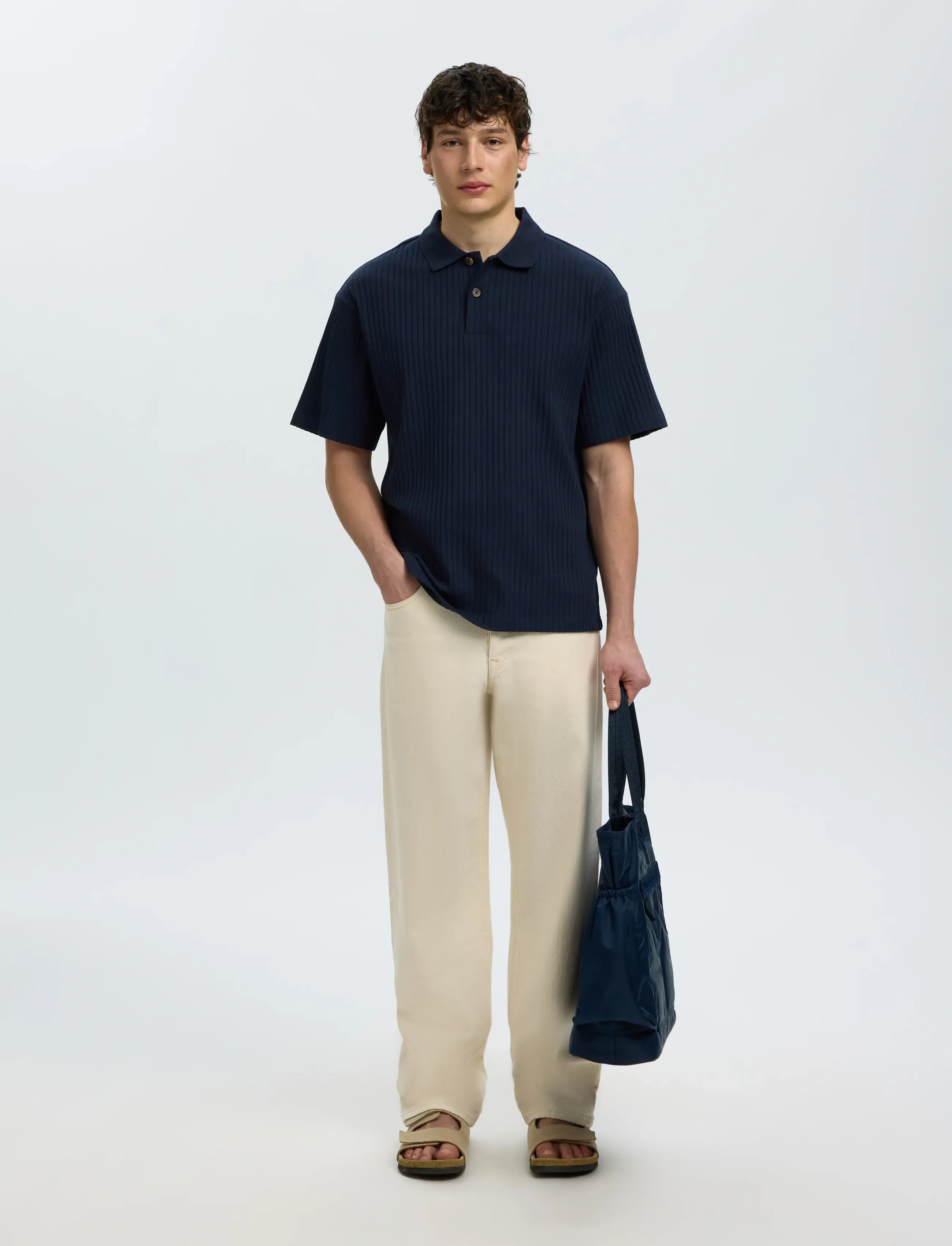 Slmrelaxsimon Ribbed Ss Polo 5