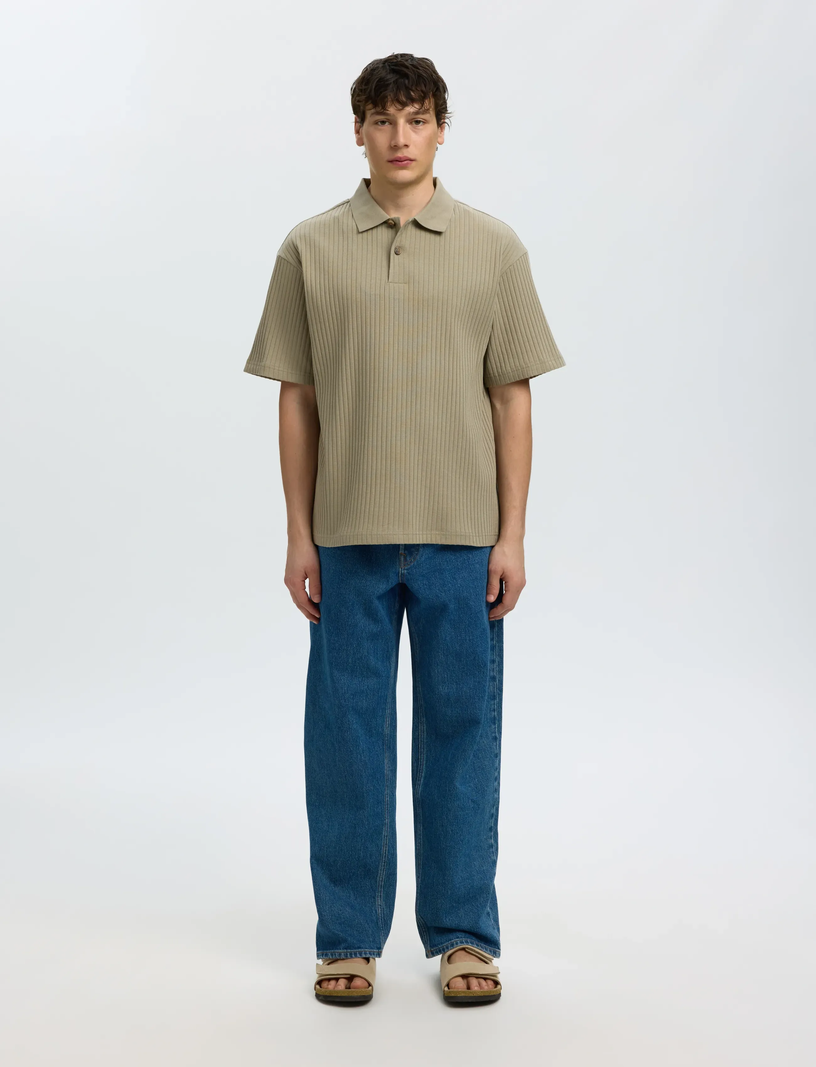 Slmrelaxsimon Ribbed Ss Polo 3