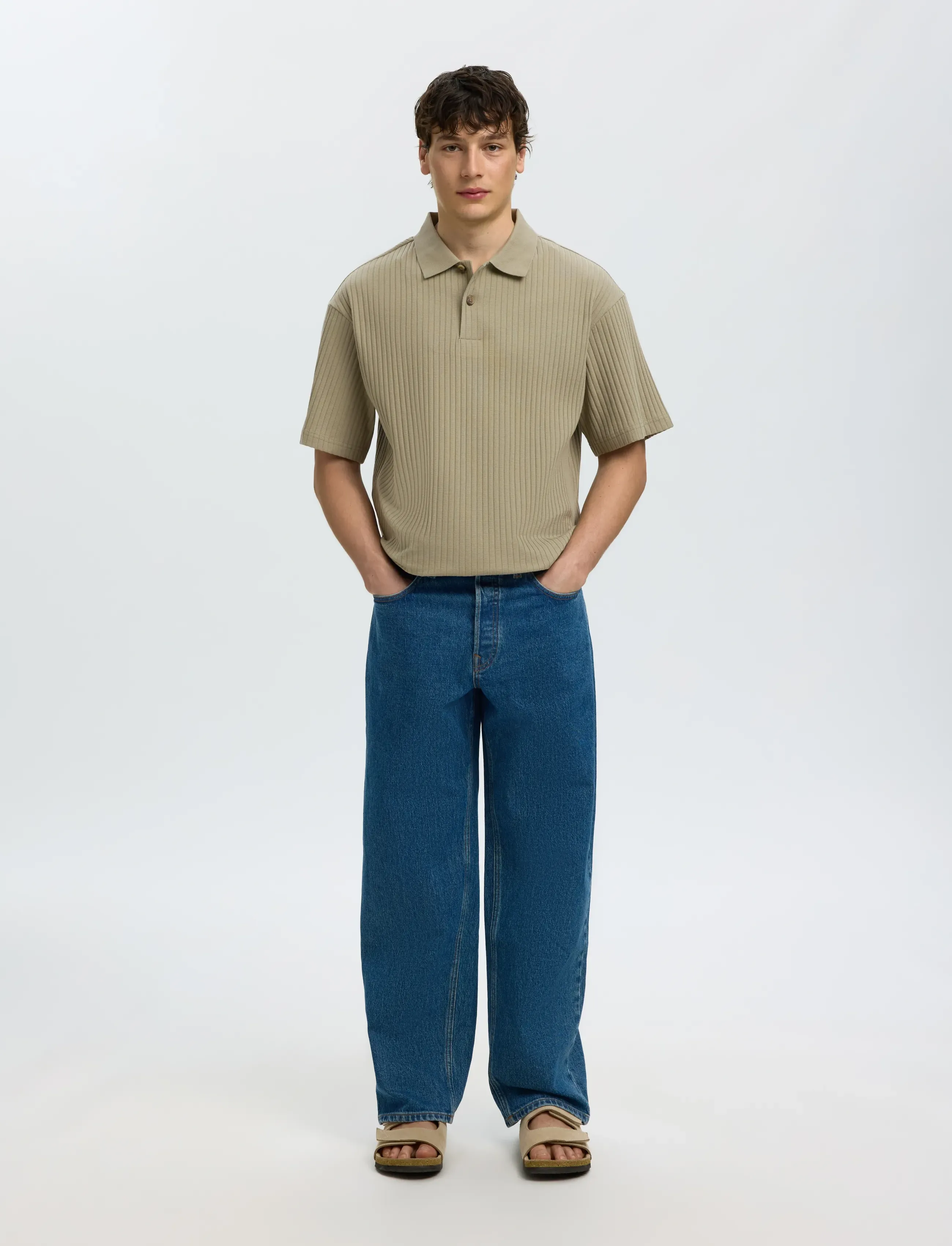 Slmrelaxsimon Ribbed Ss Polo 5