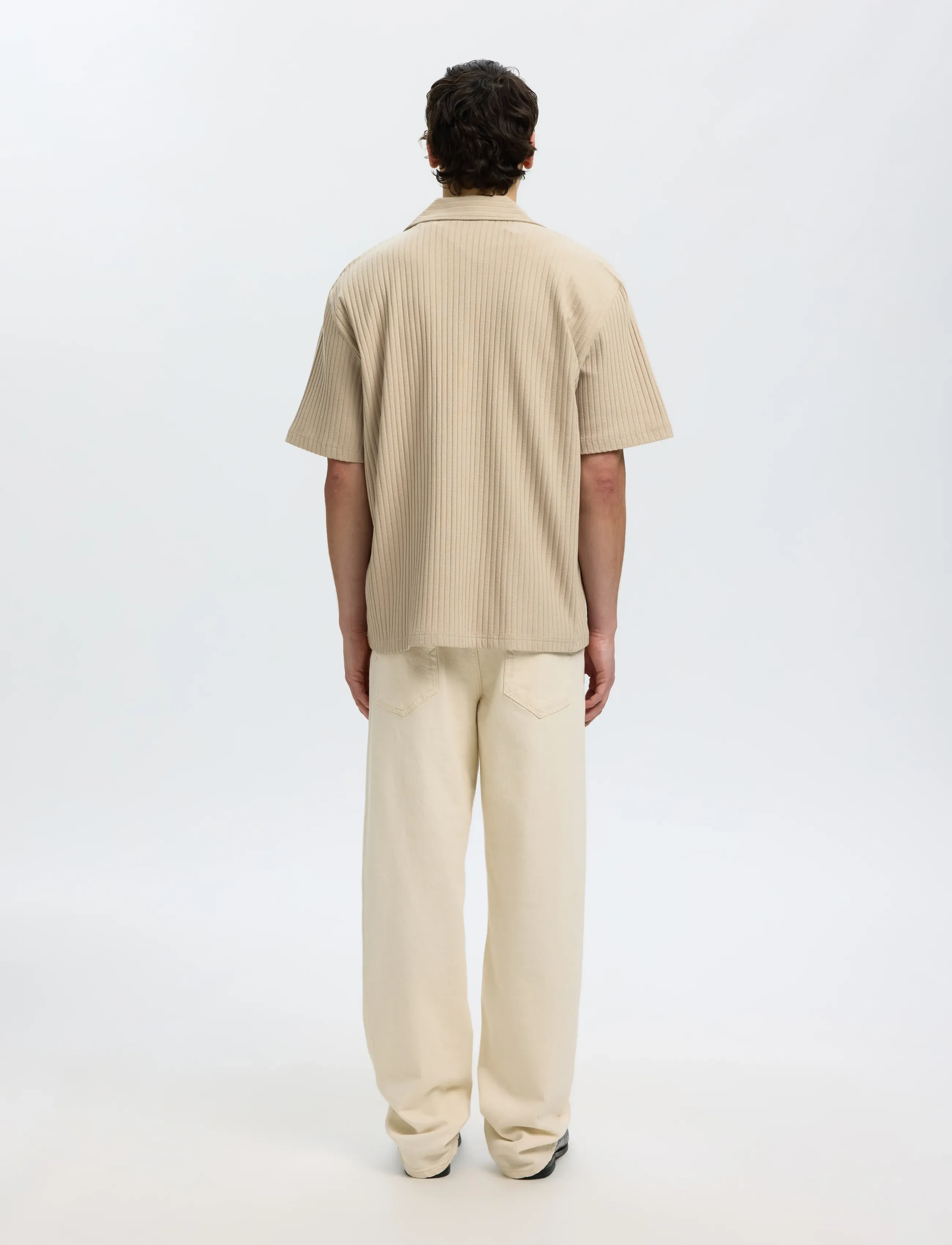 Selected - SLMRELAXSIMON RIBBED SS OVERSHIRT - shoppa efter tillfälle - pure cashmere - 2