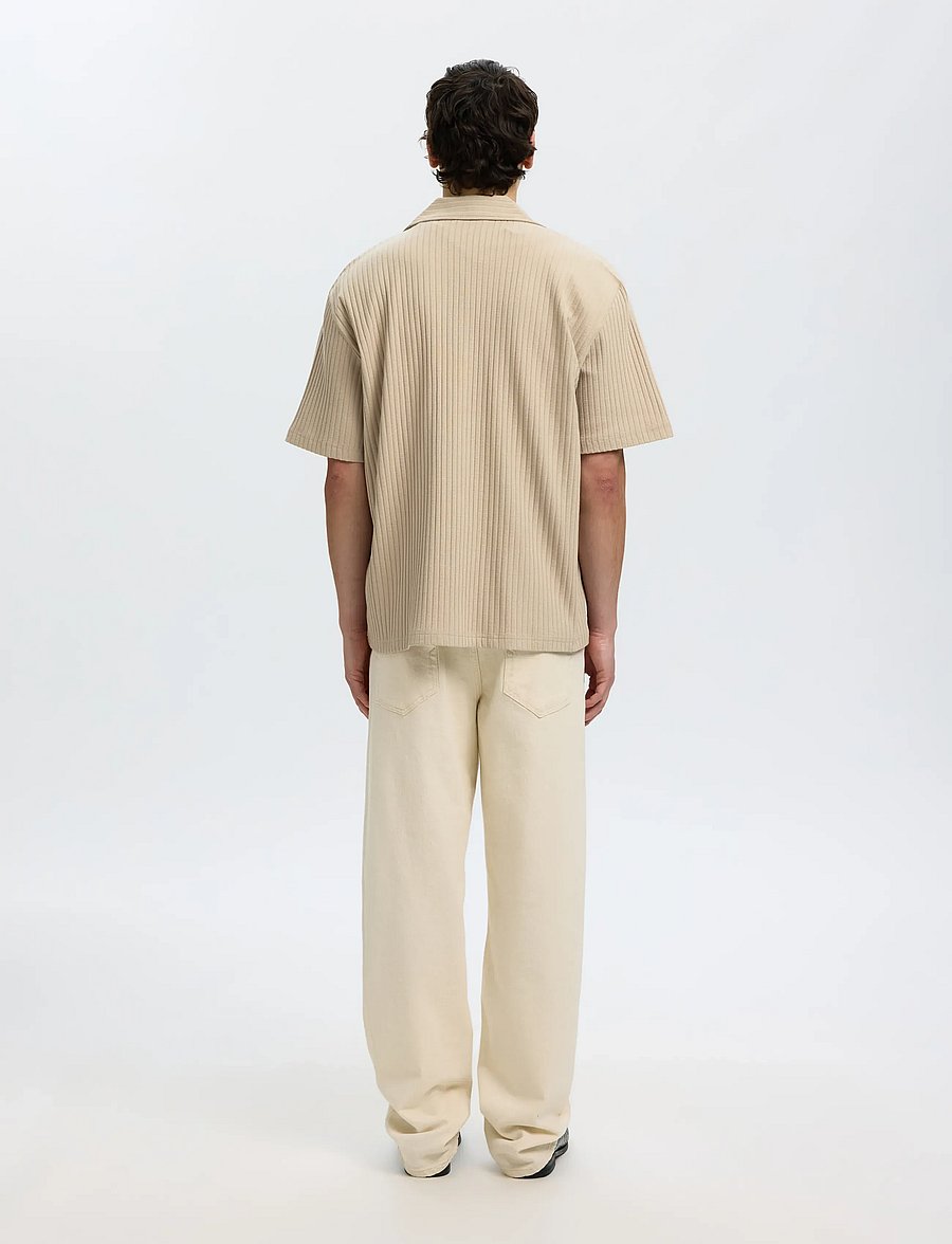 Selected - SLMRELAXSIMON RIBBED SS OVERSHIRT - Überhemden - pure cashmere - 2