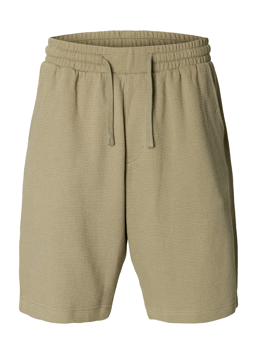 Selected - SLMRELAXSONNY WAFFLE SHORTS - sweatshorts - vetiver - 1