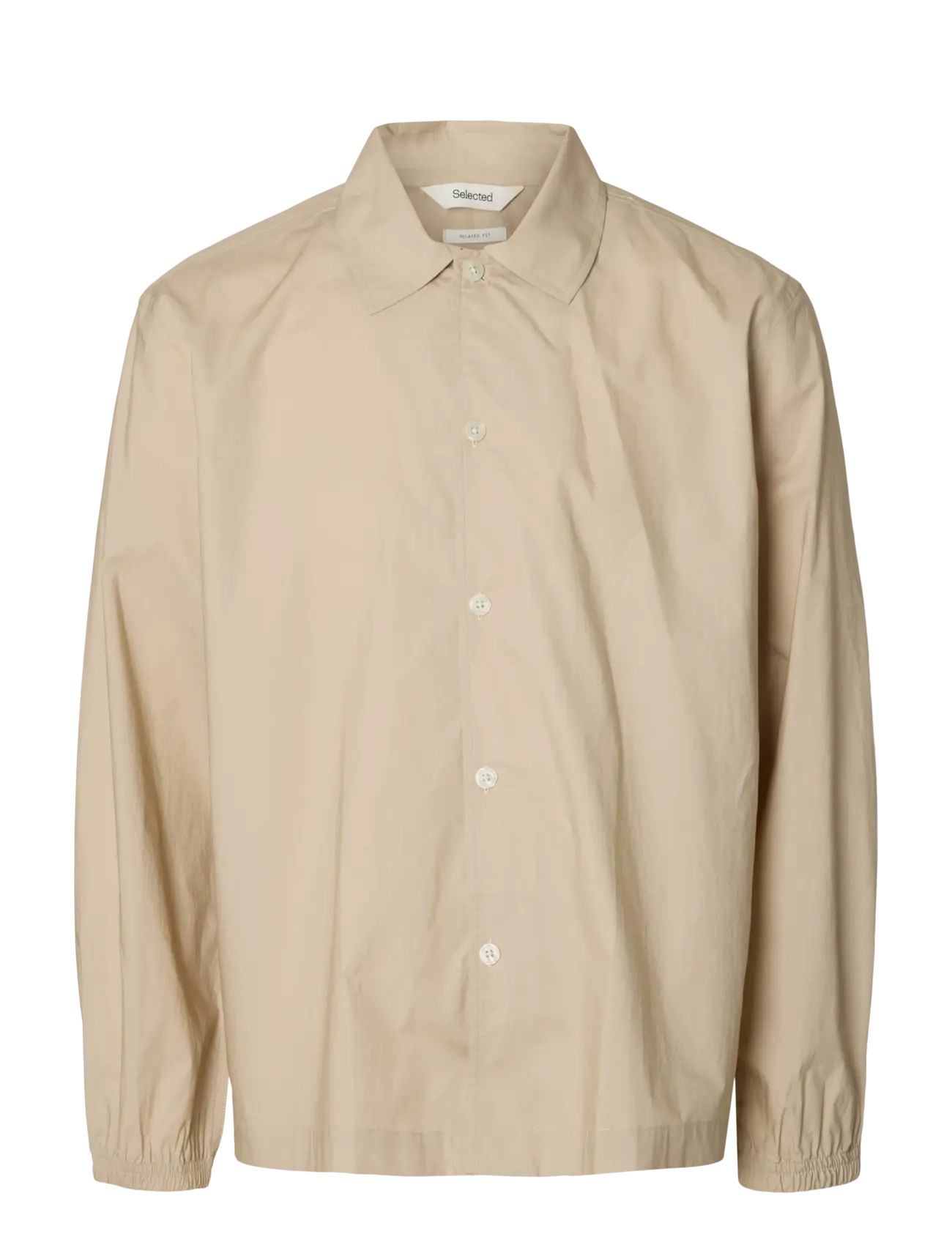 Selected SLHRLXMAXX POPLIN LIGHT OVERSHIRT - 4 for 3 - PURE CASHMERE / white