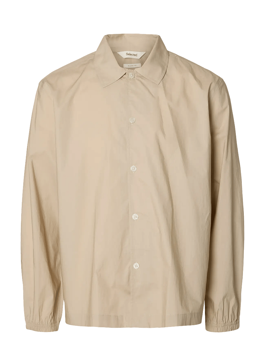 Selected - SLHRLXMAXX POPLIN LIGHT OVERSHIRT - Überhemden - pure cashmere - 1
