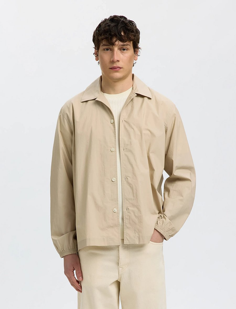 Selected - SLHRLXMAXX POPLIN LIGHT OVERSHIRT - Überhemden - pure cashmere - 0
