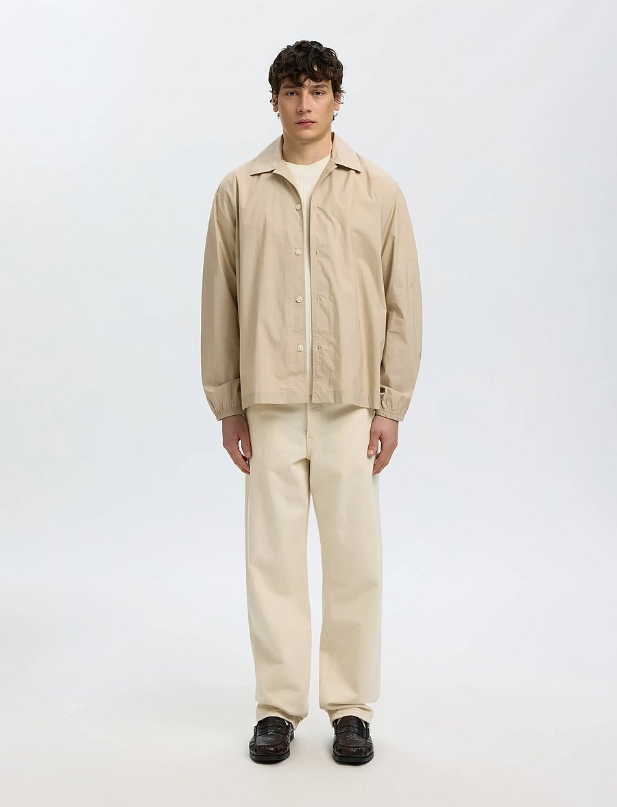 Selected - SLHRLXMAXX POPLIN LIGHT OVERSHIRT - Überhemden - pure cashmere - 3