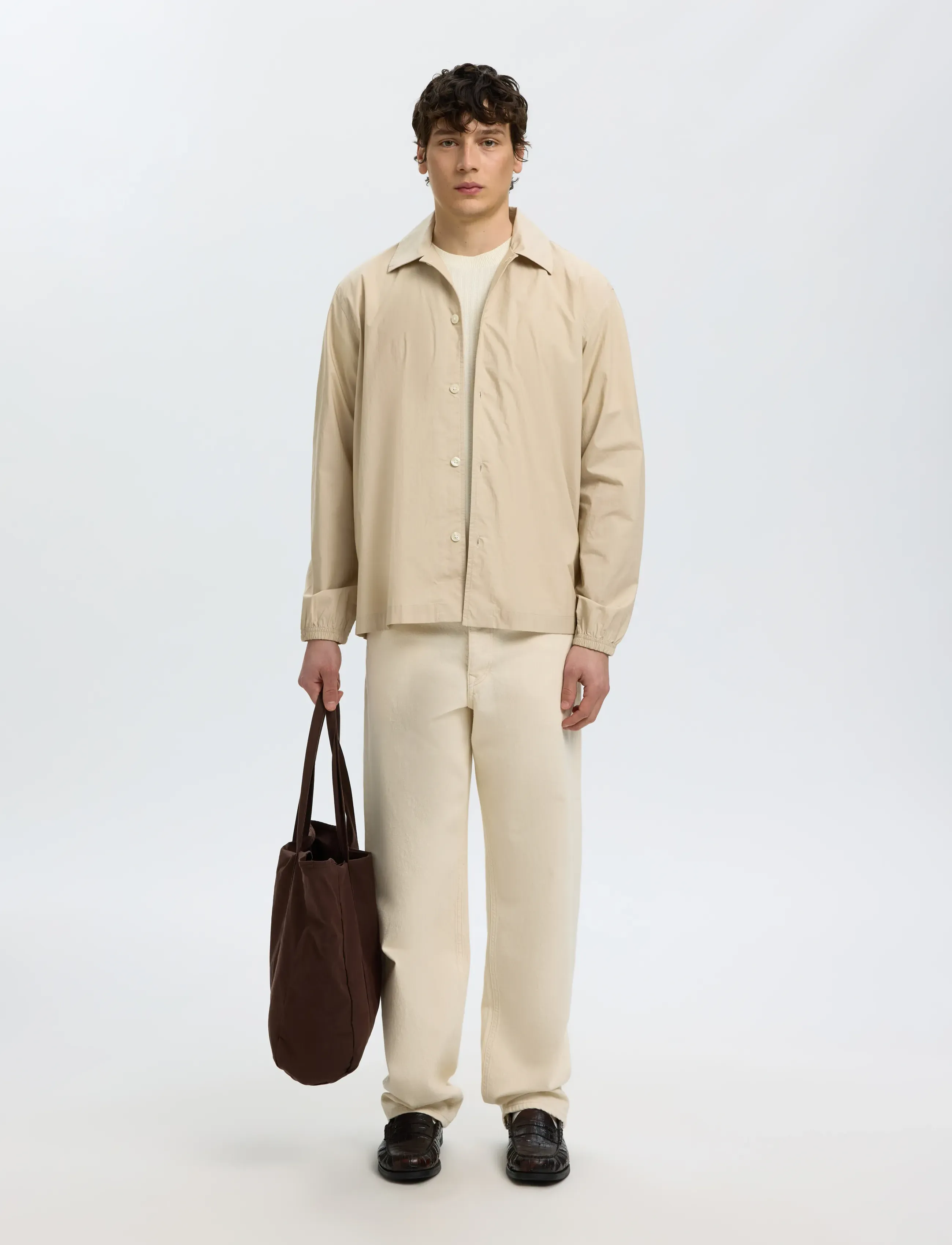 Selected - SLHRLXMAXX POPLIN LIGHT OVERSHIRT - nach anlass kaufen - pure cashmere - 5