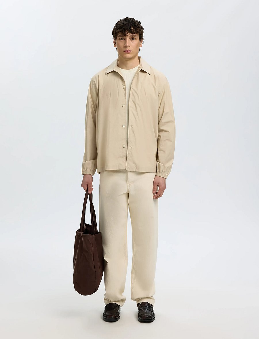 Selected - SLHRLXMAXX POPLIN LIGHT OVERSHIRT - Überhemden - pure cashmere - 5