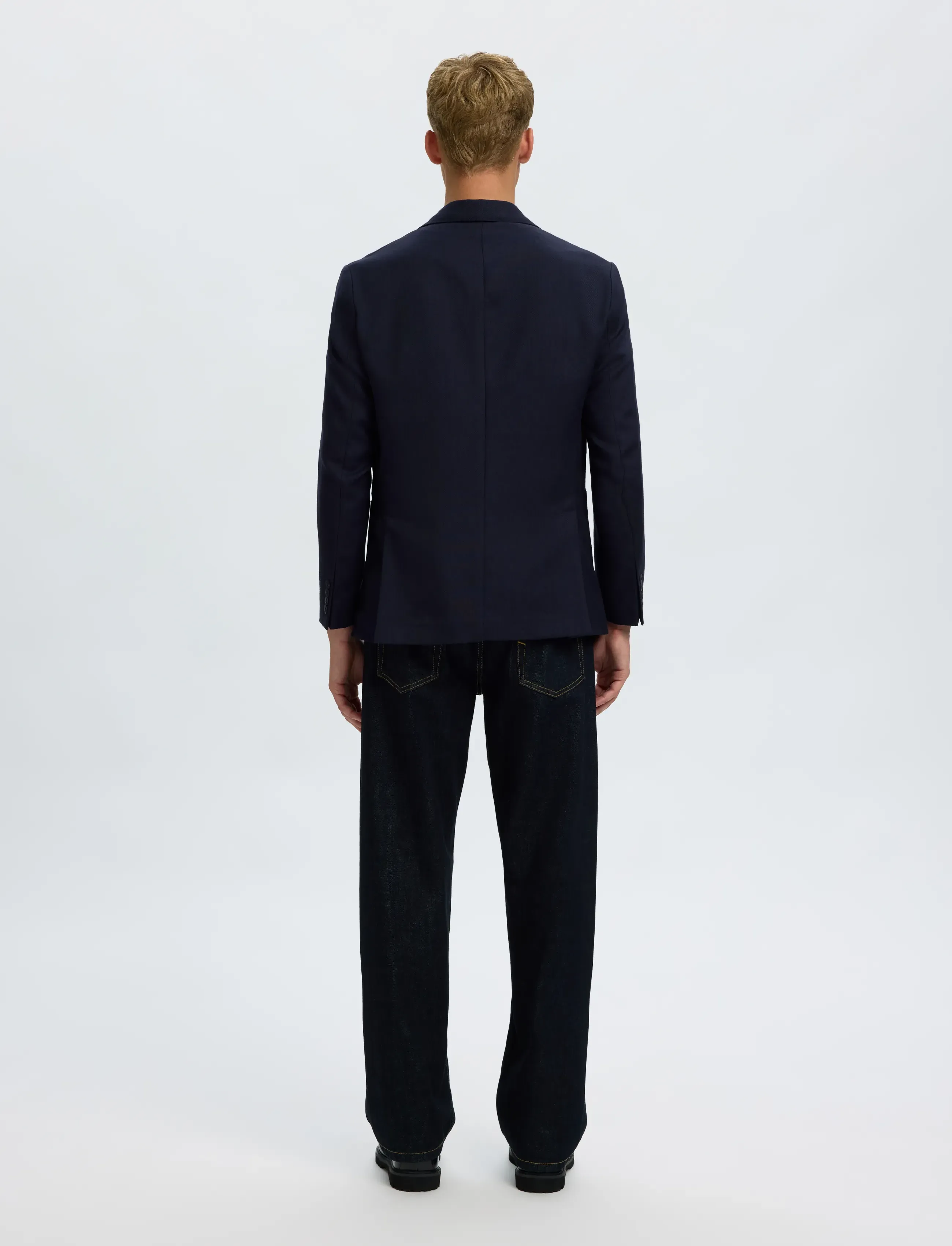 Selected - SLMREG-BJORN MANTECO UNCONSTRUC WOOL BLZ - dark sapphire - 2