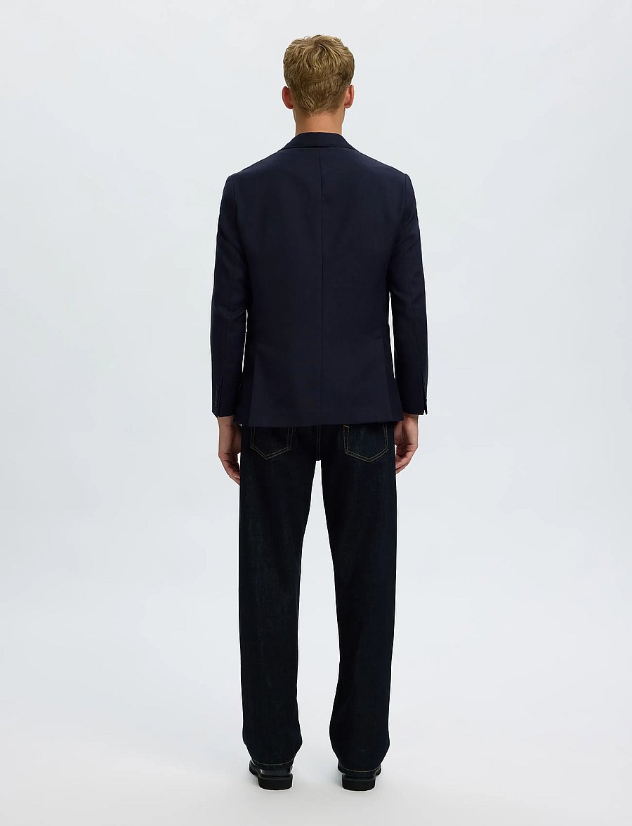 Selected - SLMREG-BJORN MANTECO UNCONSTRUC WOOL BLZ - dark sapphire - 2