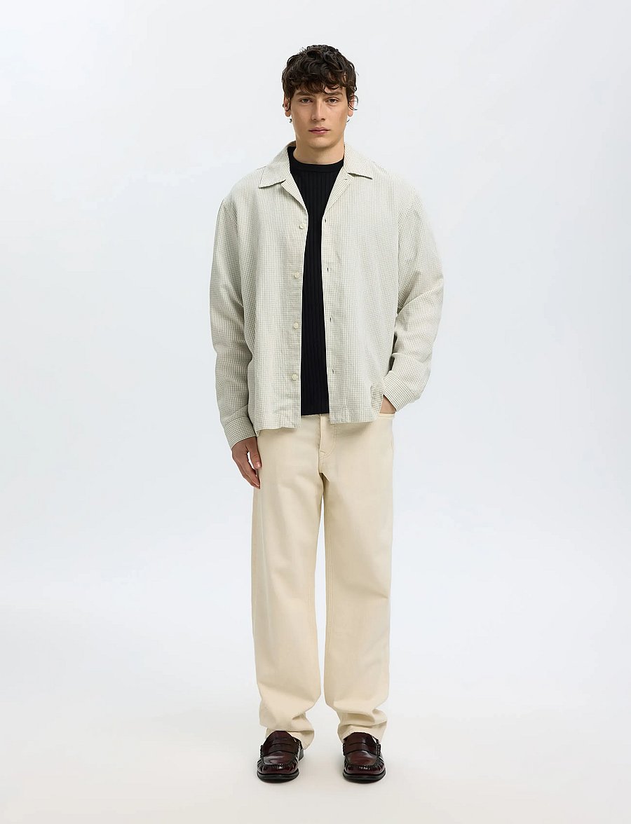 Selected - SLMRELAXSIMON RIBBED SS TEE - kurzärmelig - black - 5