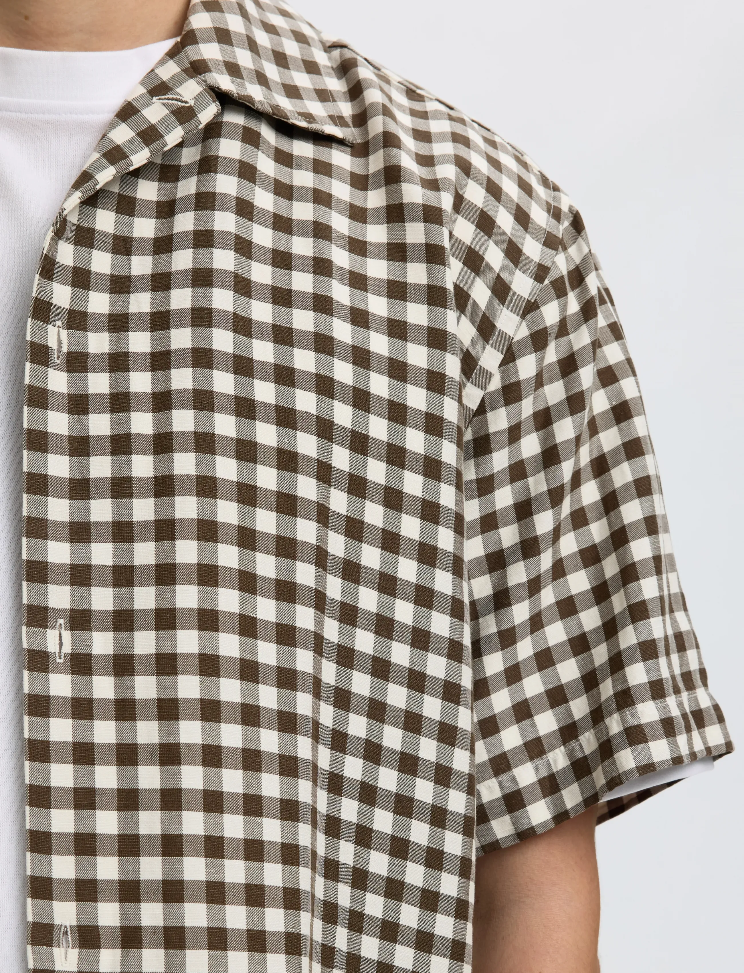 Selected - SLHRLXFINLEY CHECK SS SHIRT - geruite overhemden - turkish coffee - 4