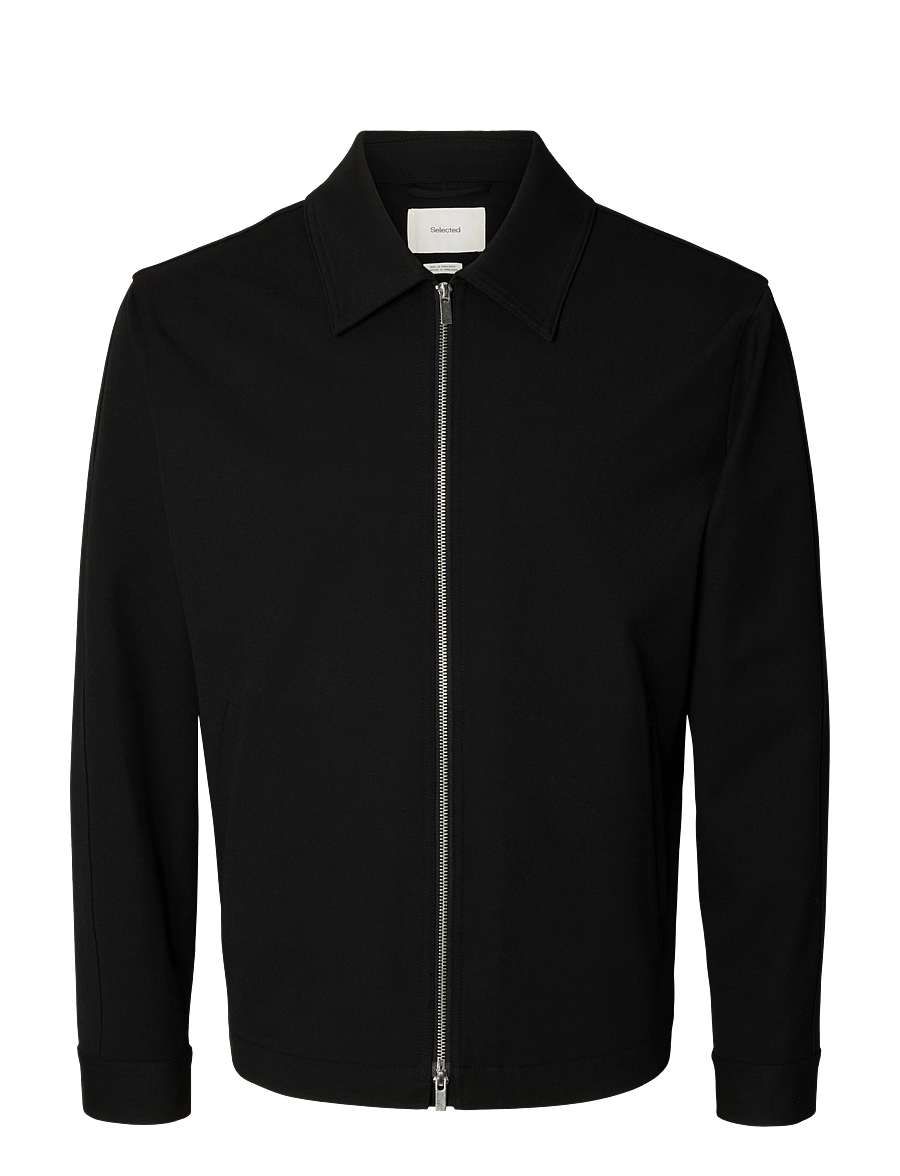 Selected - SLMREGULAR FINN ZIP JACKET NOOS - hybridjackor - black - 1