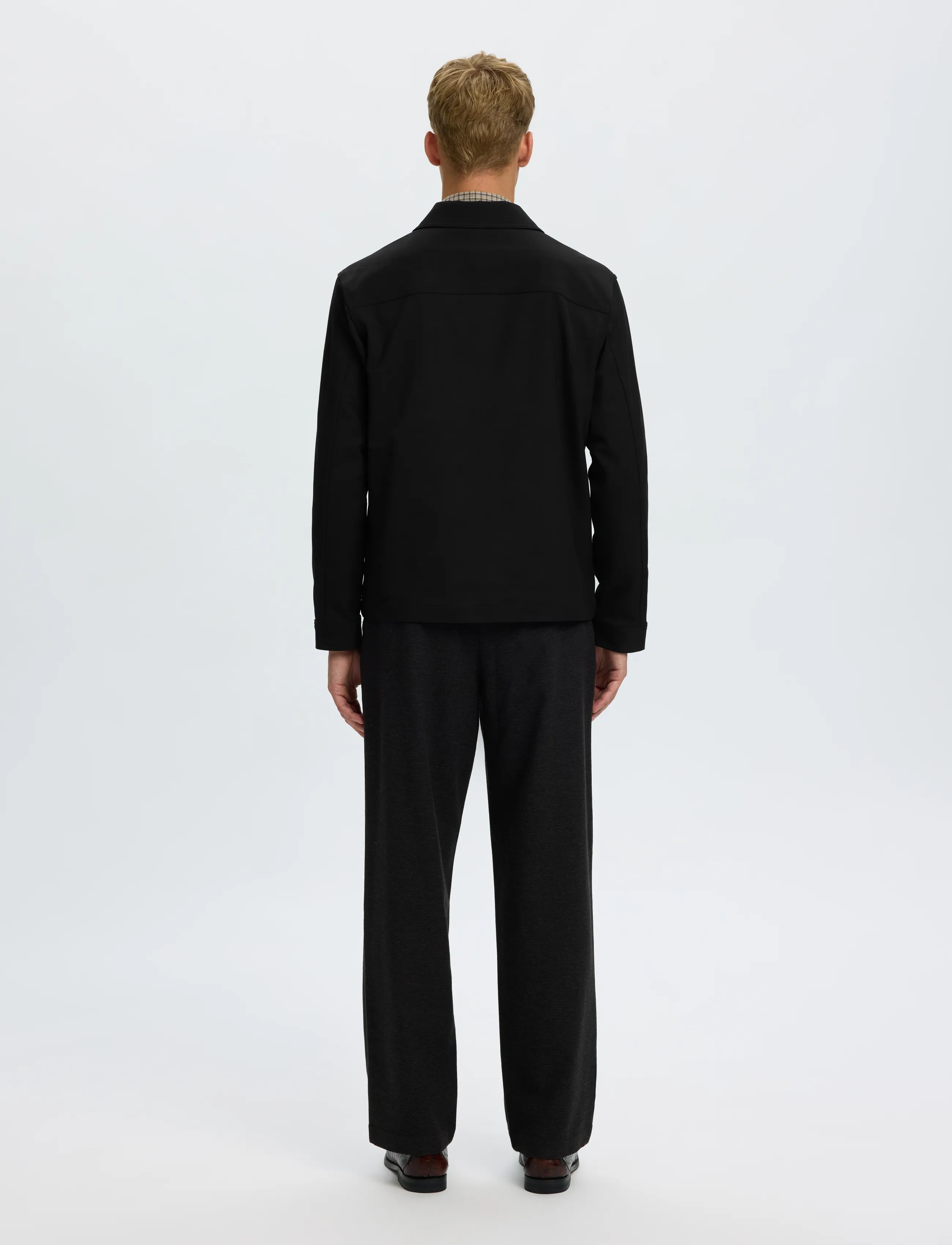 Selected - SLMREGULAR FINN ZIP JACKET NOOS - hybridjackor - black - 2