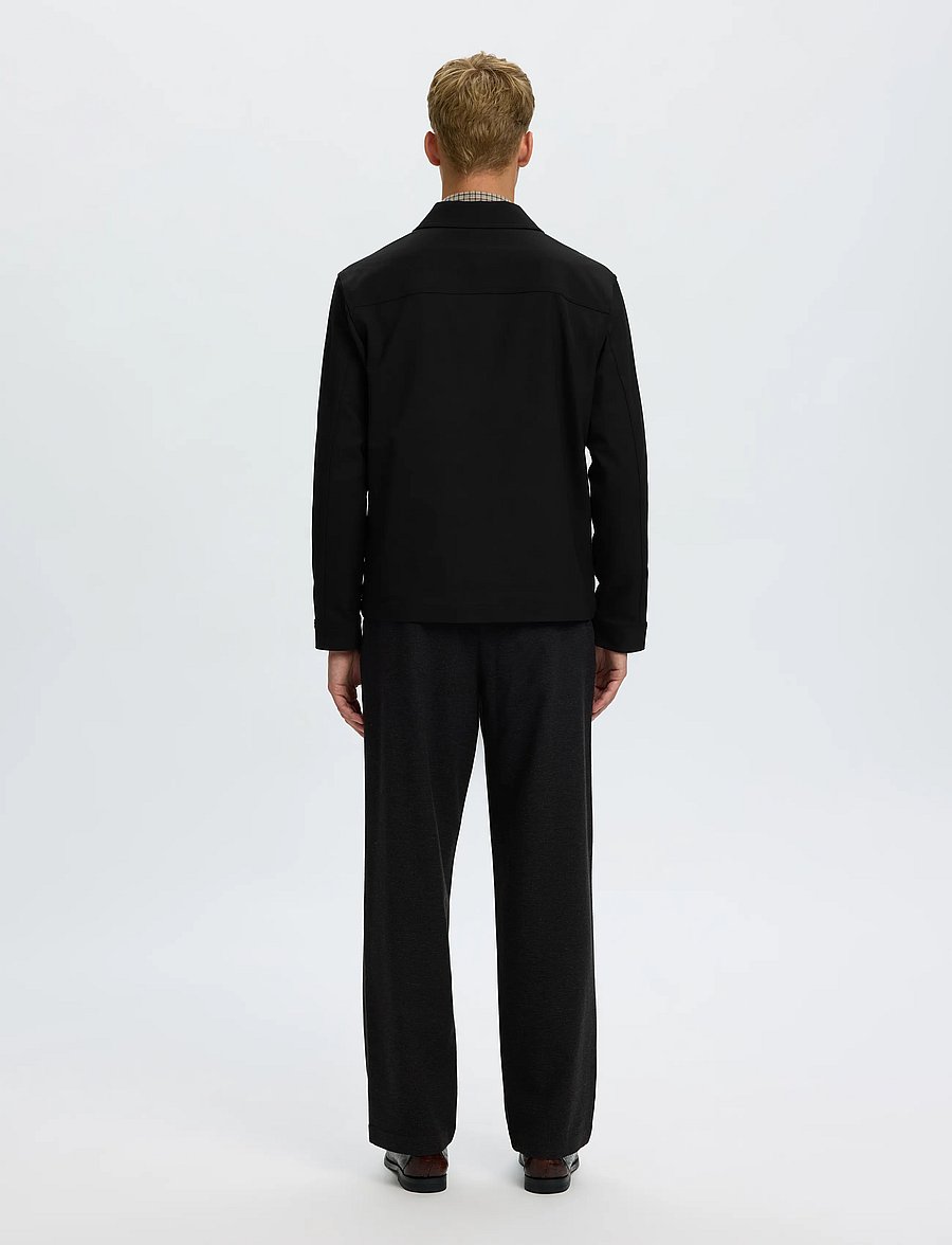 Selected - SLMREGULAR FINN ZIP JACKET NOOS - hybridjackor - black - 2