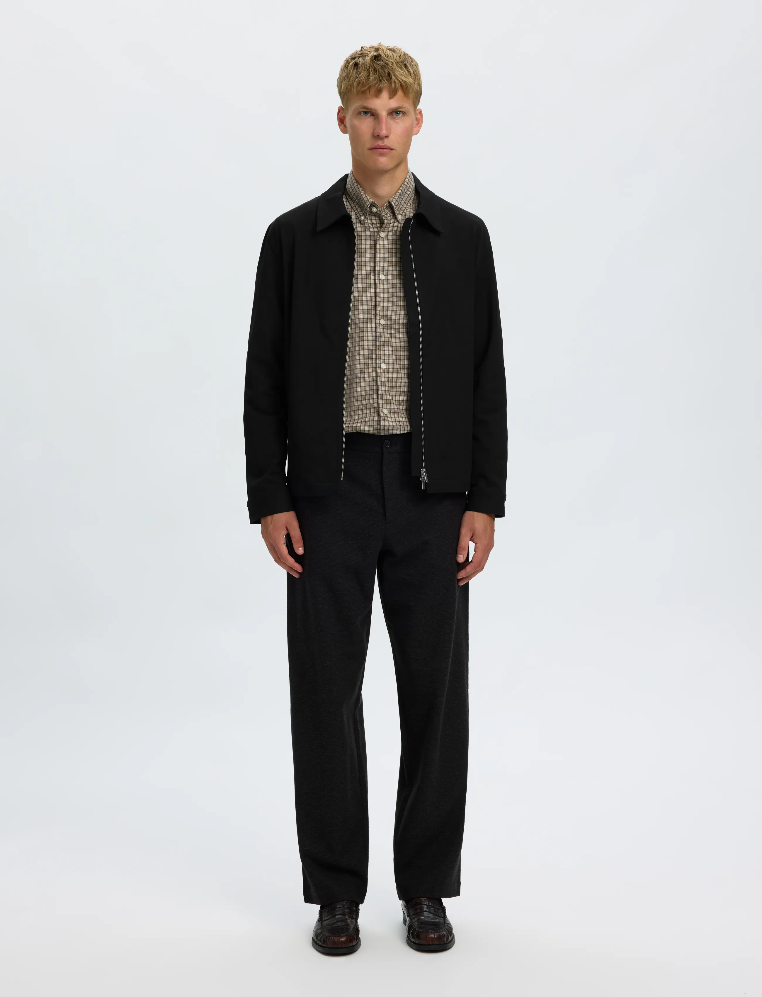 Selected - SLMREGULAR FINN ZIP JACKET NOOS - hybridjackor - black - 3