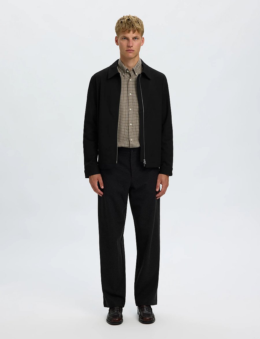 Selected - SLMREGULAR FINN ZIP JACKET NOOS - hybridjackor - black - 3