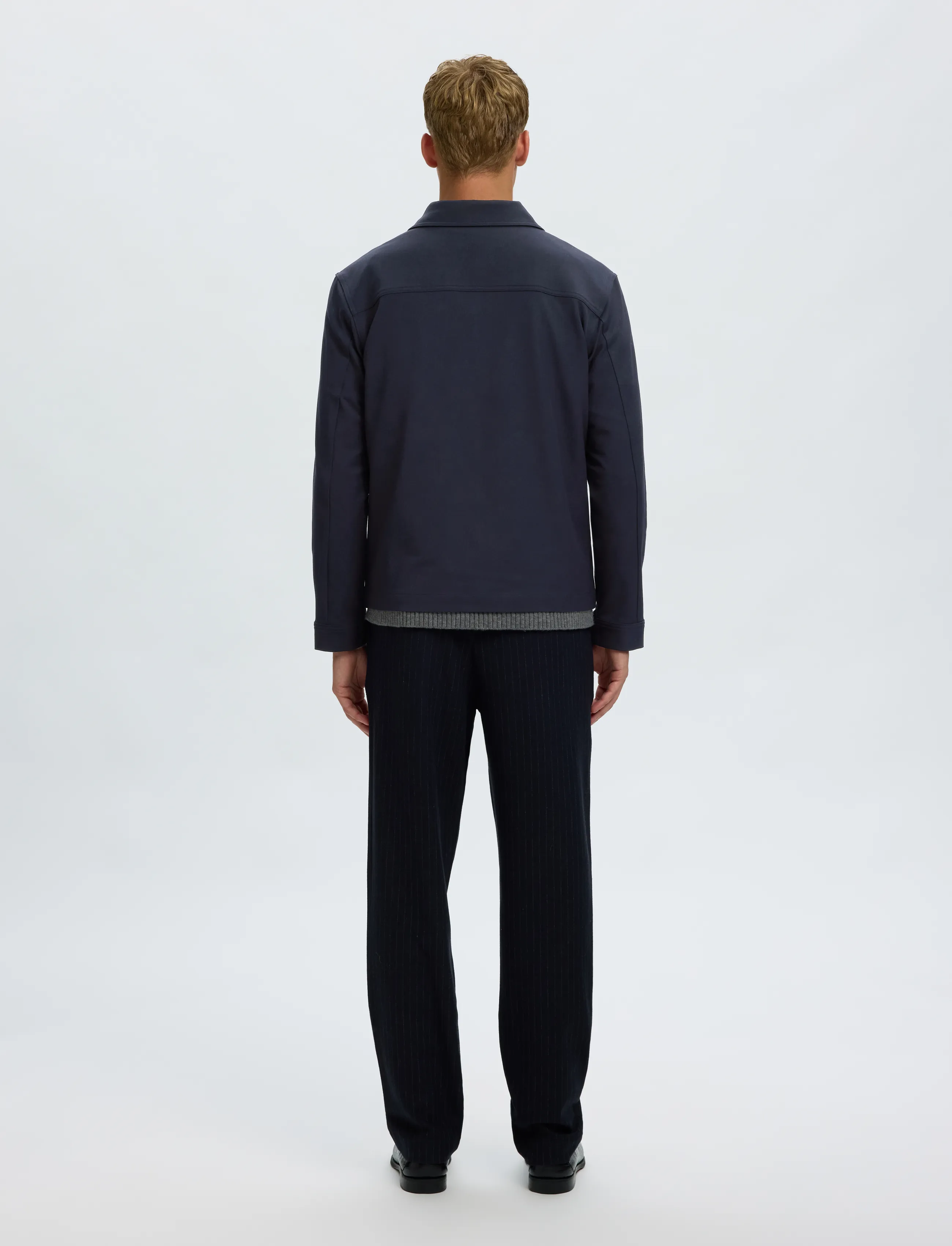 Selected - SLMREGULAR FINN ZIP JACKET NOOS - hybridjakker - navy blazer - 2