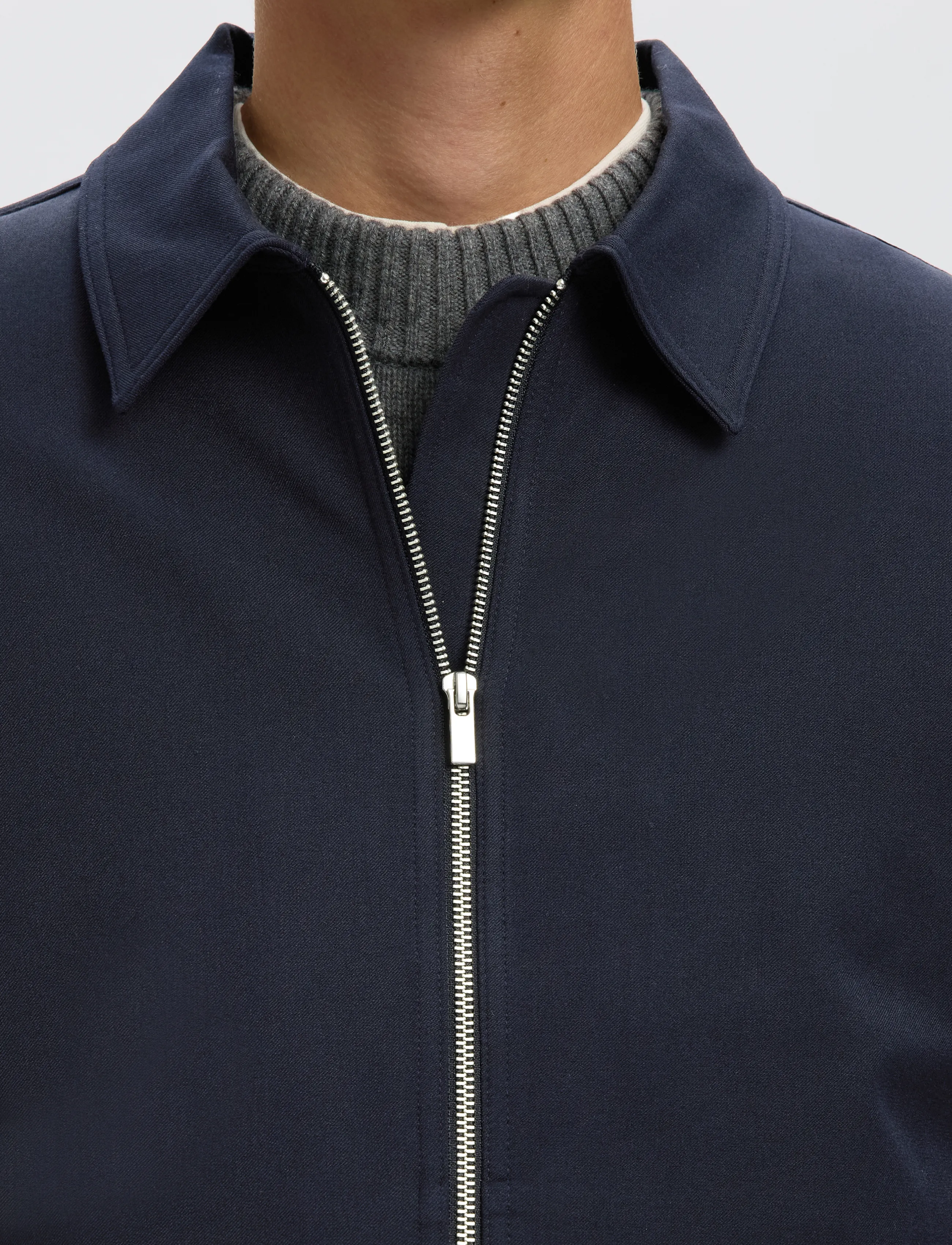 Selected - SLMREGULAR FINN ZIP JACKET NOOS - hybridjakker - navy blazer - 4