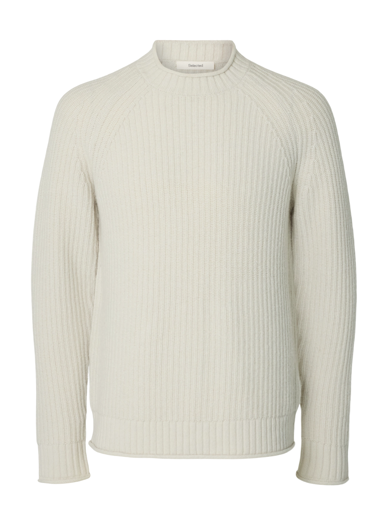 Selected - SLMBILLY LS KNIT CREW NECK - rundhals - silver birch - 1