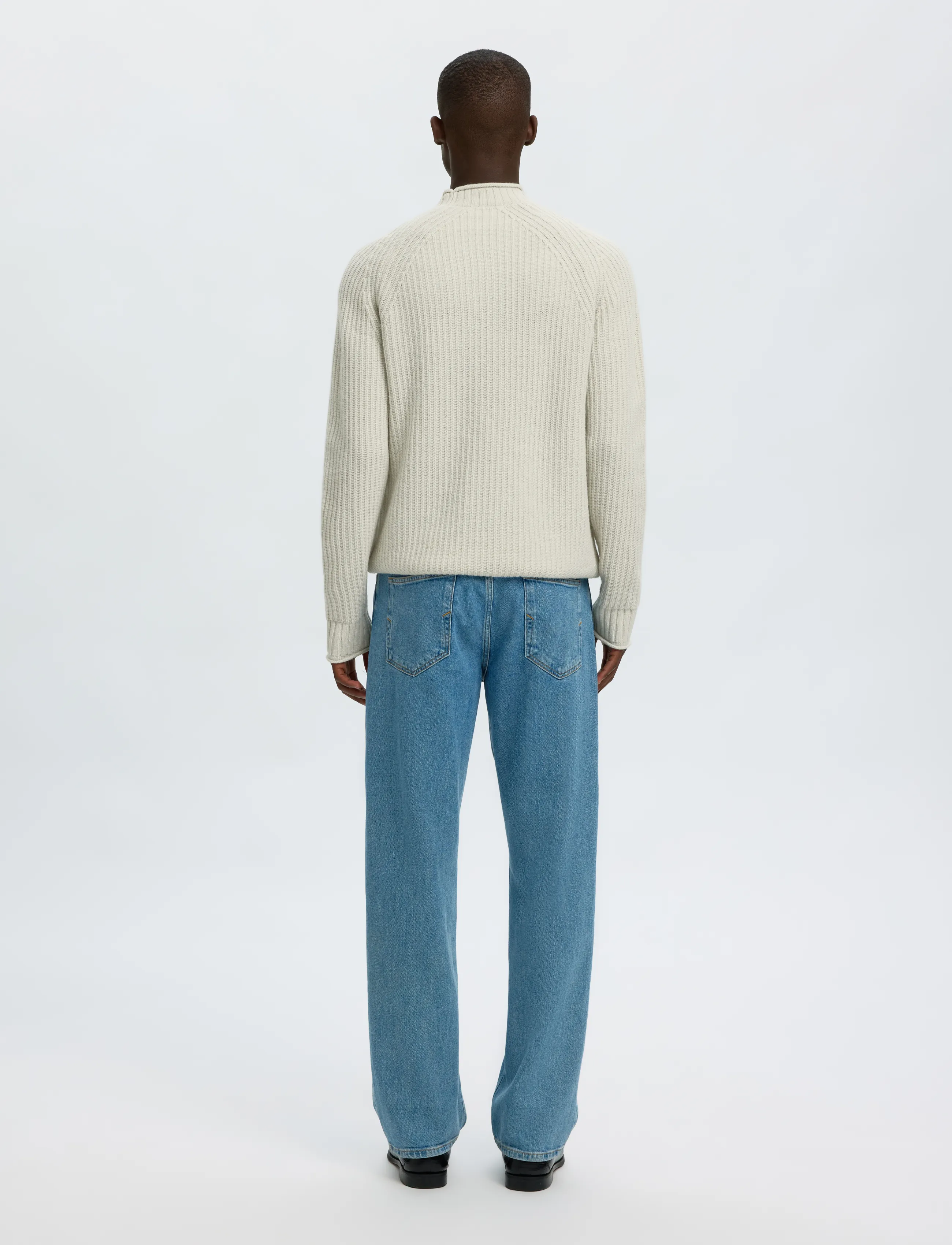 Selected - SLMBILLY LS KNIT CREW NECK - rundhals - silver birch - 2