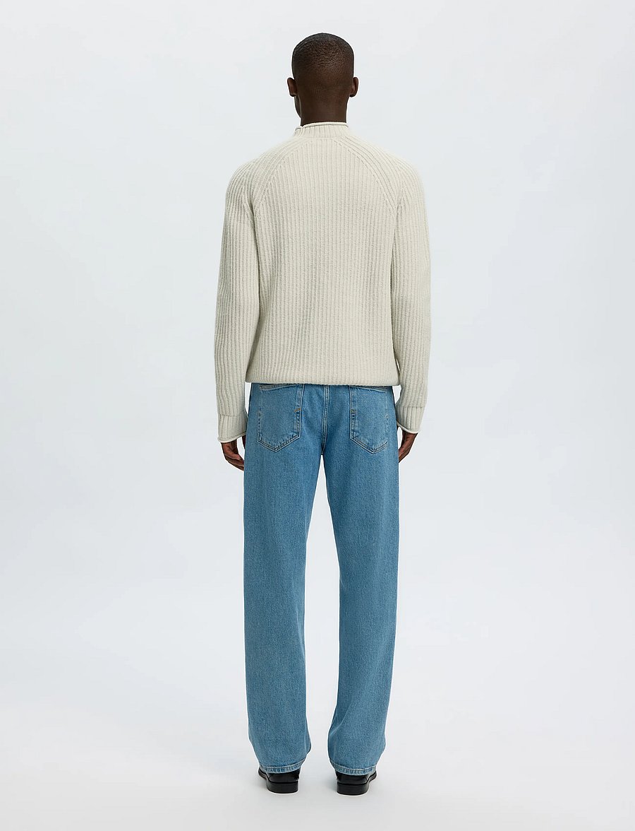 Selected - SLMBILLY LS KNIT CREW NECK - rundhals - silver birch - 2