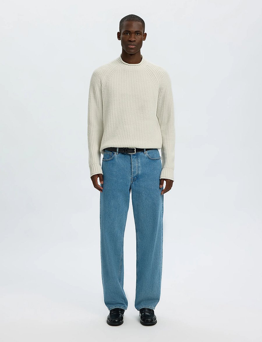 Selected - SLMBILLY LS KNIT CREW NECK - rundhals - silver birch - 3