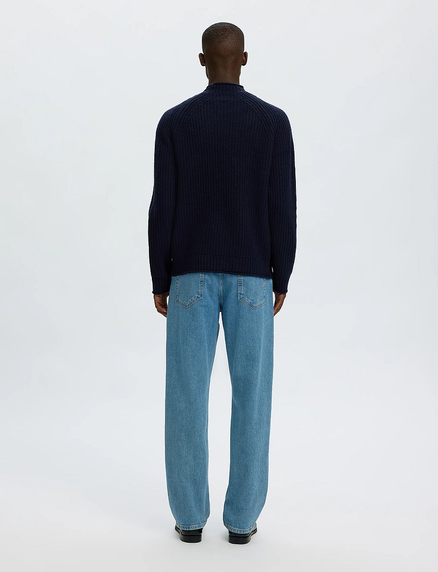 Selected - SLMBILLY LS KNIT CREW NECK - rundhals - sky captain - 2