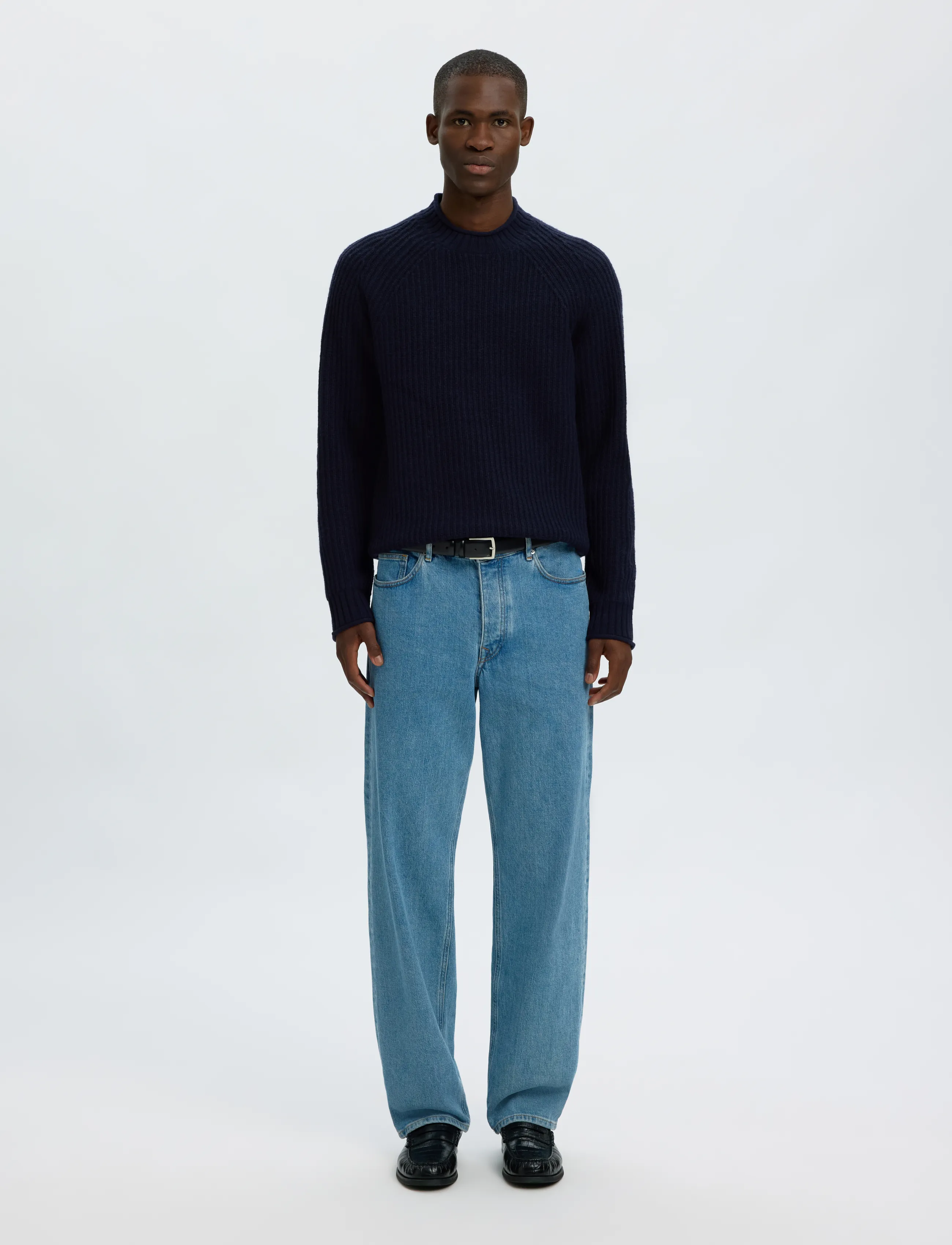 Selected - SLMBILLY LS KNIT CREW NECK - rundhals - sky captain - 3