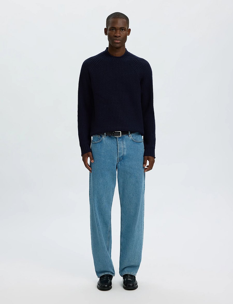 Selected - SLMBILLY LS KNIT CREW NECK - rundhals - sky captain - 3