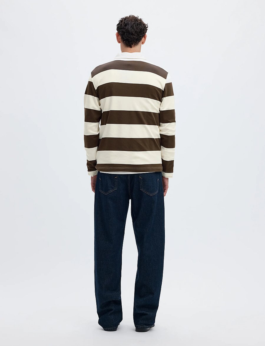 Selected - SLMCASPER LS STRIPE POLO - delicioso - 2