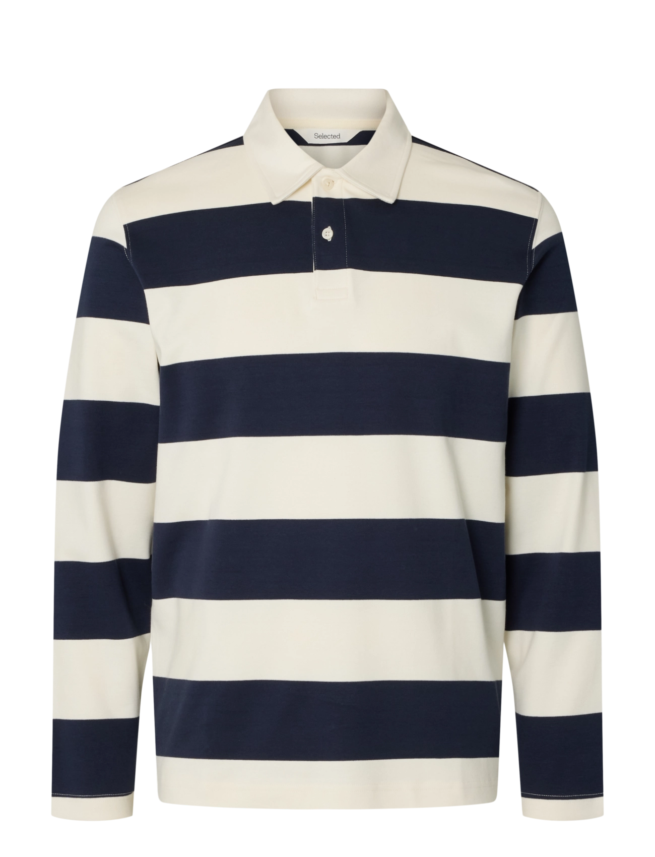 Selected - SLMCASPER LS STRIPE POLO - navy blazer - 1