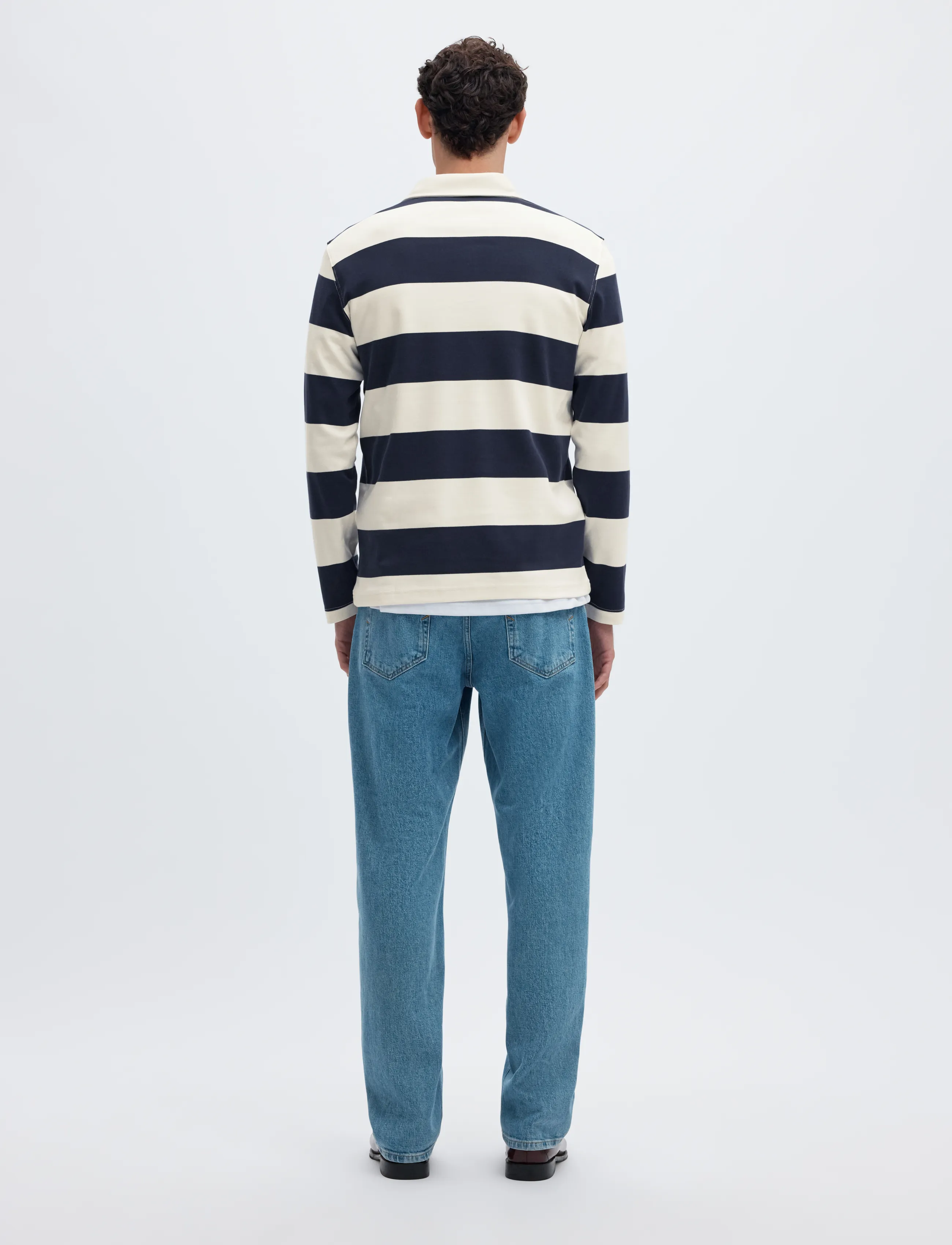 Selected - SLMCASPER LS STRIPE POLO - navy blazer - 2