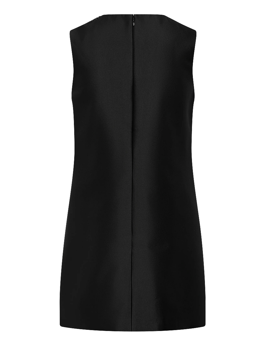 Self Portrait - Taffeta embellished trim Mini Dress - korte jurken - black - 1