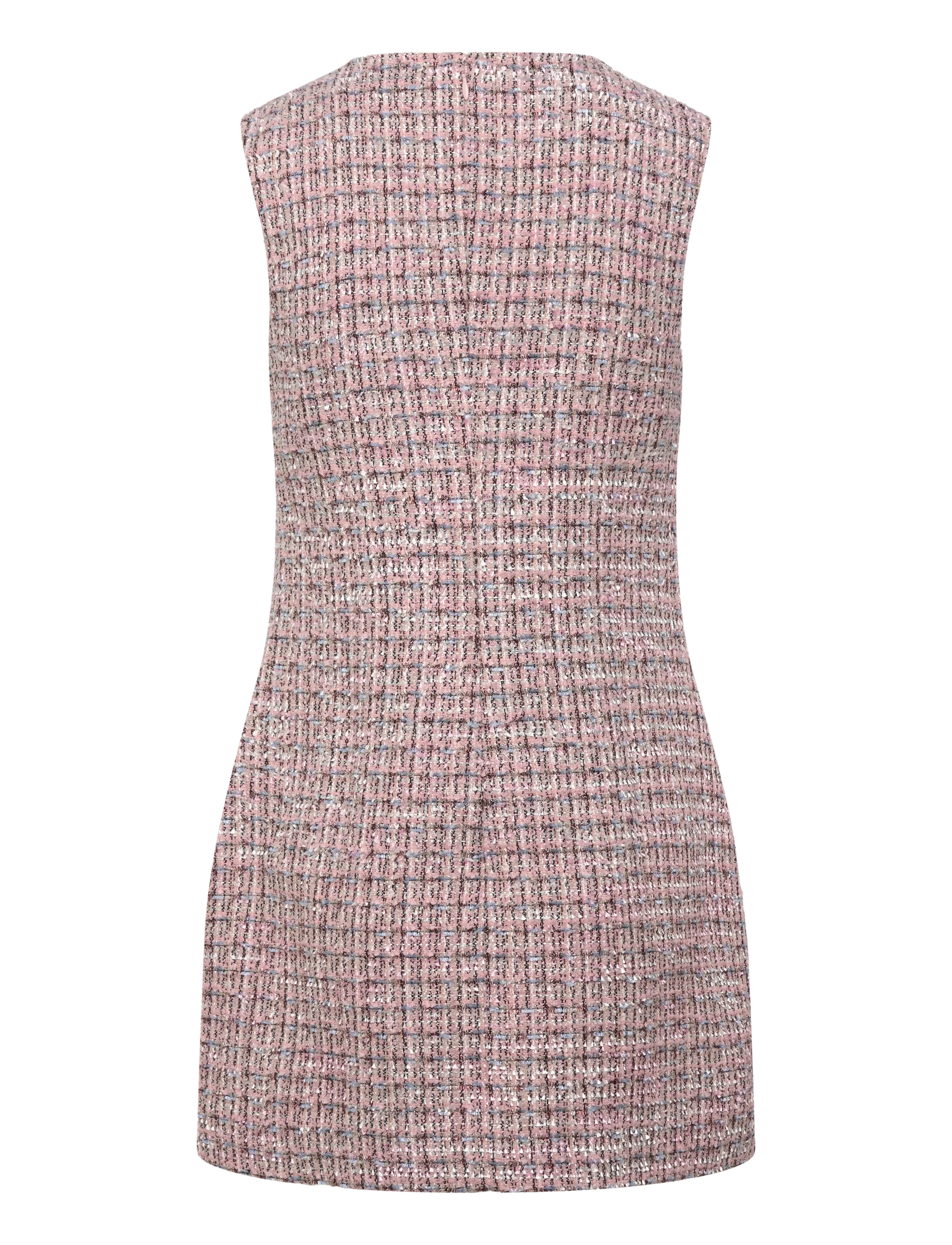 Self Portrait - Boucle sleeveless Mini Dress - minikleidid - pink - 1
