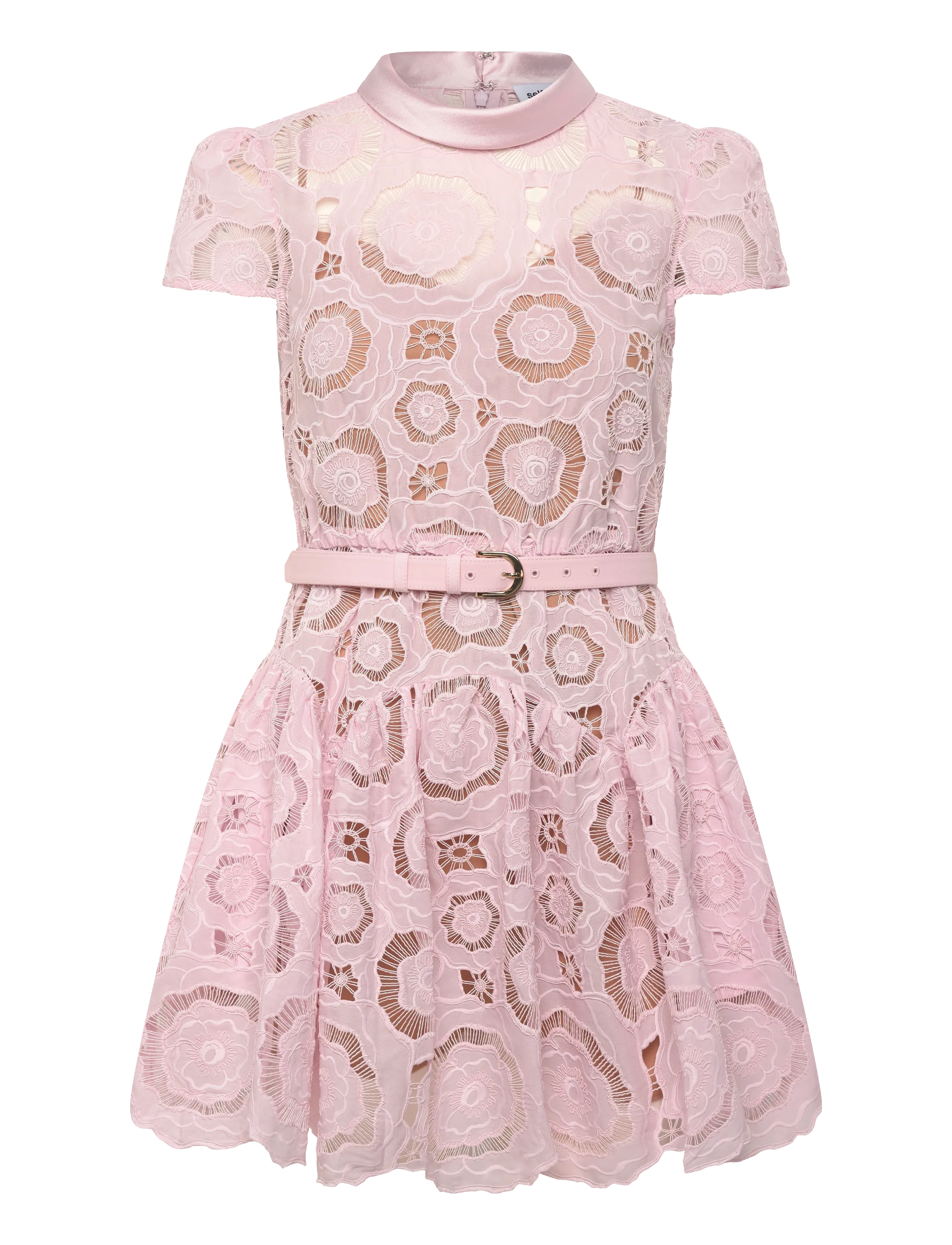 Self Portrait Floral Lace Mini Dress - Kleidung - PINK / pink/rose