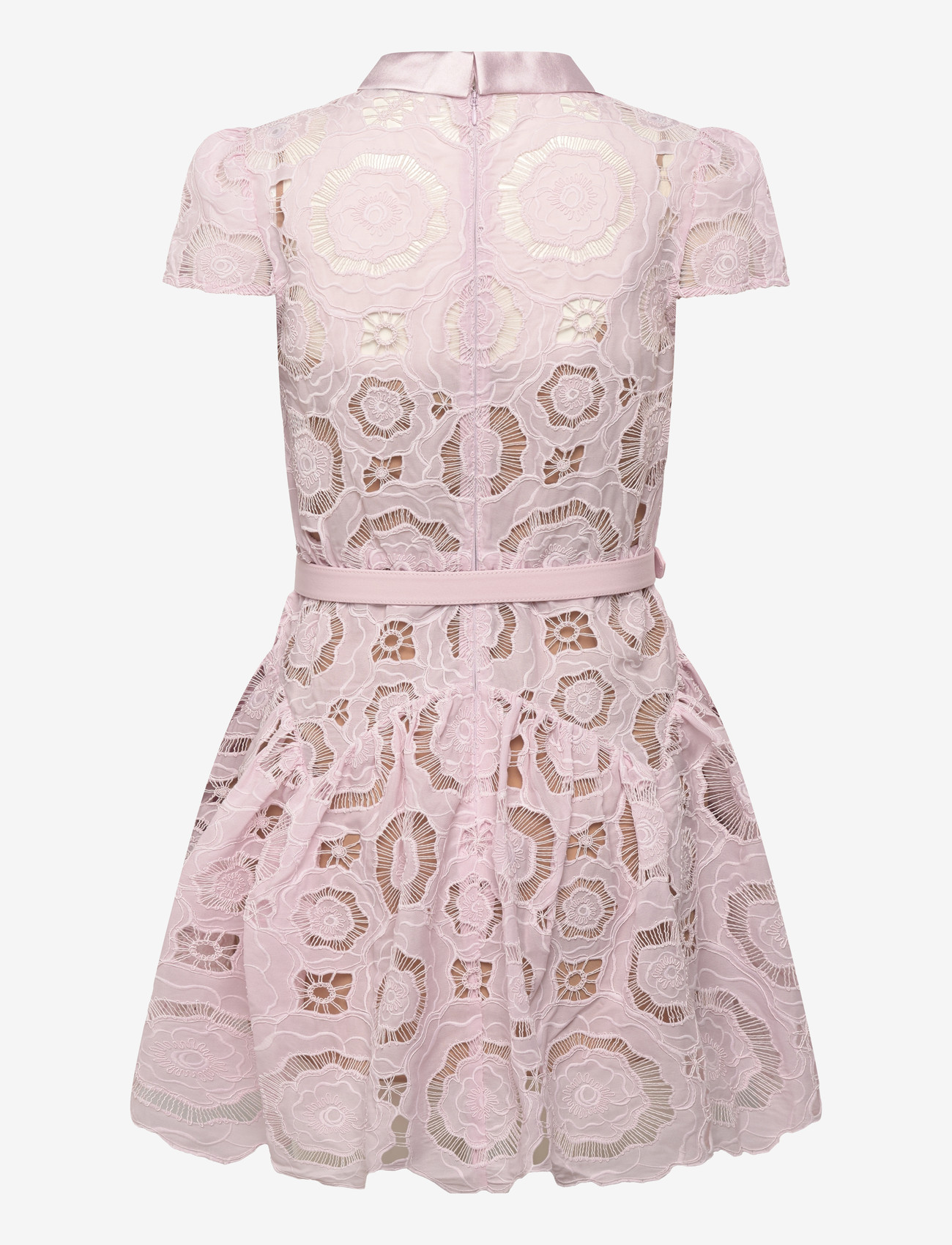 Self Portrait - Floral Lace Mini Dress - kanten jurken - pink - 1