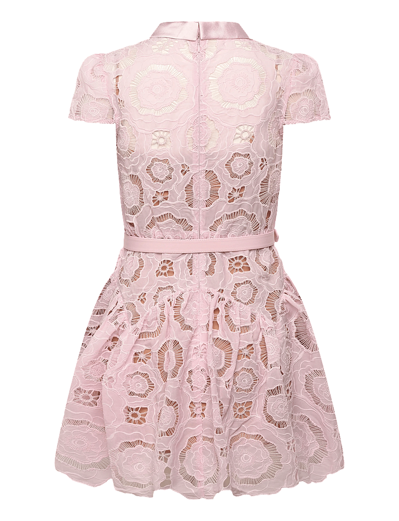 Self Portrait - Floral Lace Mini Dress - kanten jurken - pink - 1
