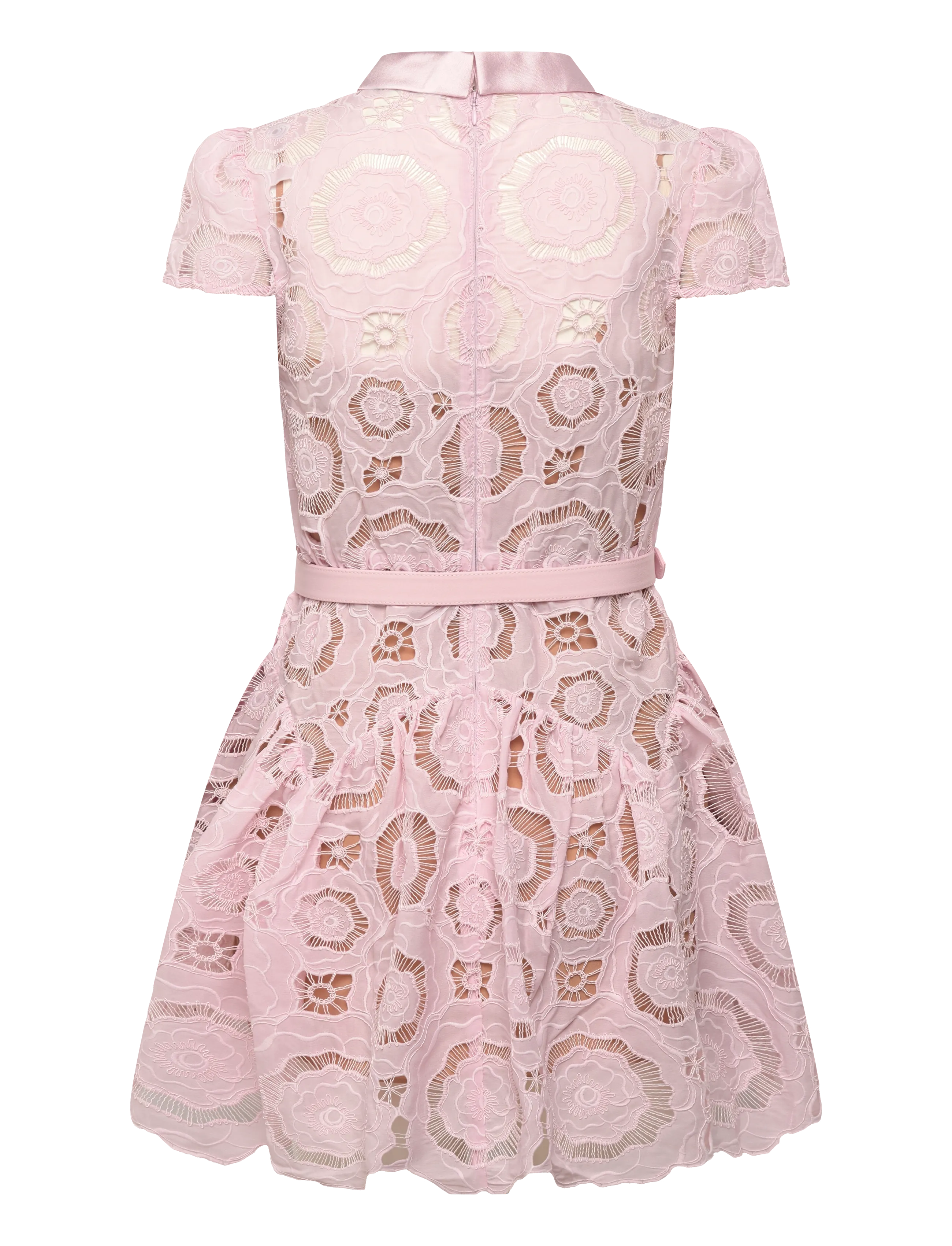 Self Portrait - Floral Lace Mini Dress - blondekjoler - pink - 1