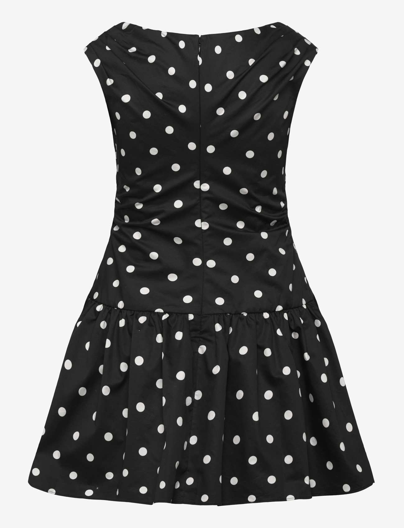 Self Portrait - Polka dot Flared Dress - korte kjoler - black - 1
