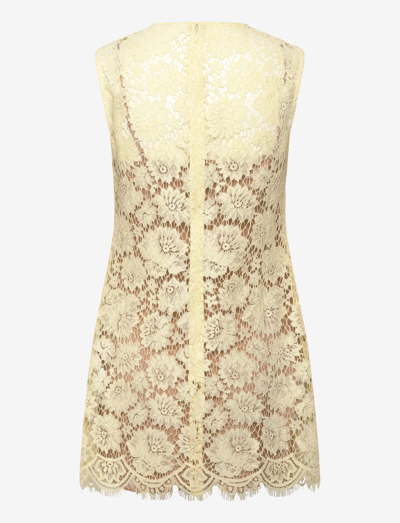 Self Portrait - Fine lace Mini Dress - blondekjoler - yellow - 1