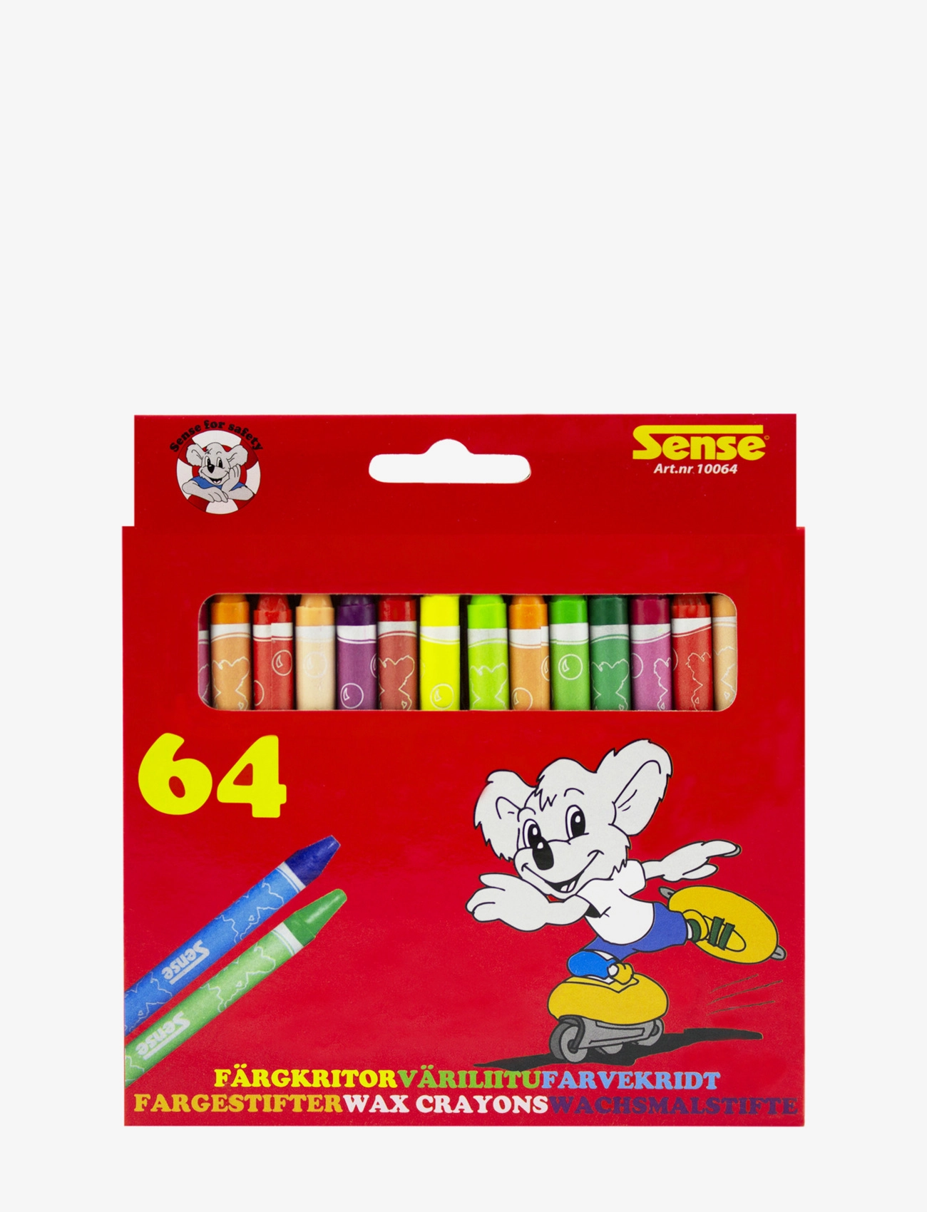 Sense Vaxkritor 64-P, One Size, Multi/patterned, Tegning > Farveblyanter, Børn
