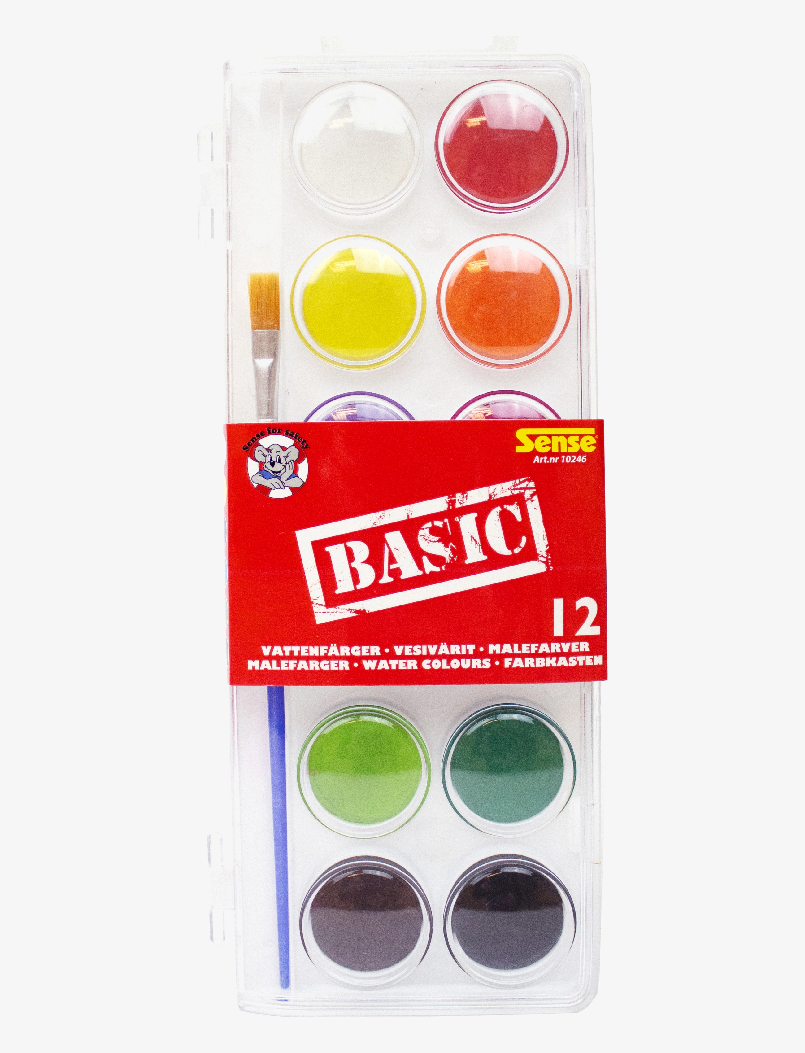 Sense Vattenfärg 12P Basic, Børn, Coloured Blyant, Multi/mønstret, Str: ONE SIZE