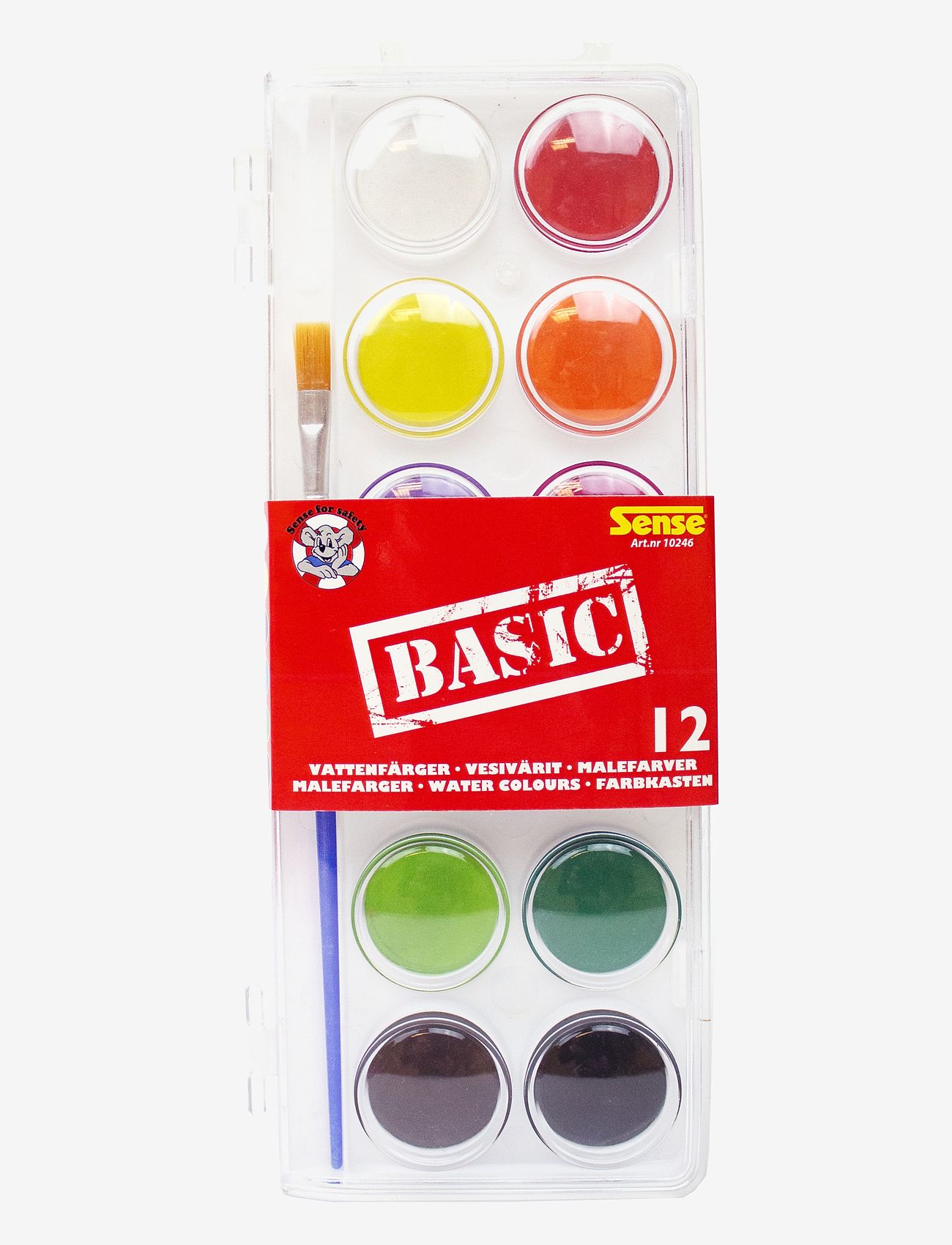 Sense - Vattenfärg 12p basic - red - 0