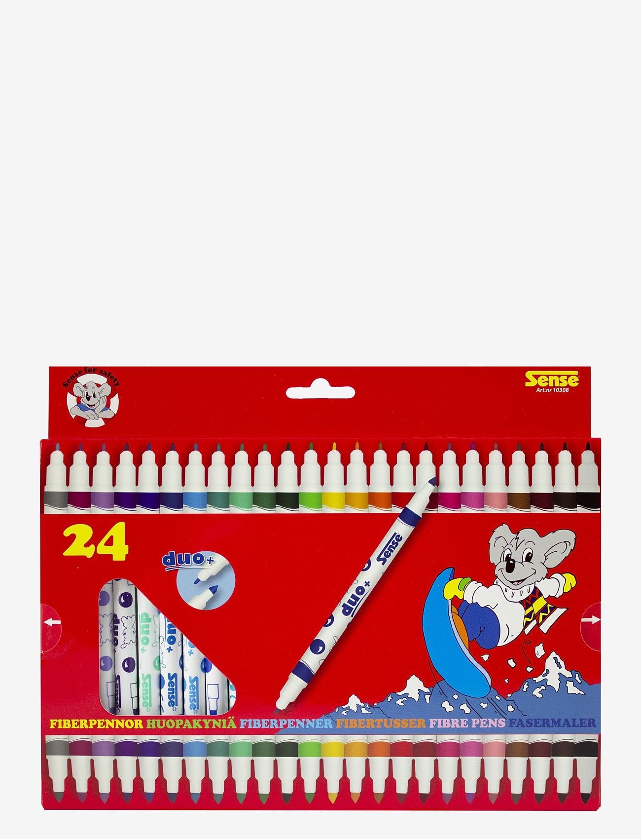 Sense - FIBERPENNOR DUBBELSPETS 24-P - blyanter - red - 0