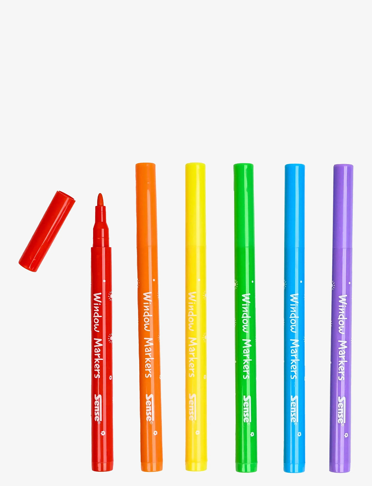 Sense - FÖNSTERPENNOR 6-P - pennor - red - 1