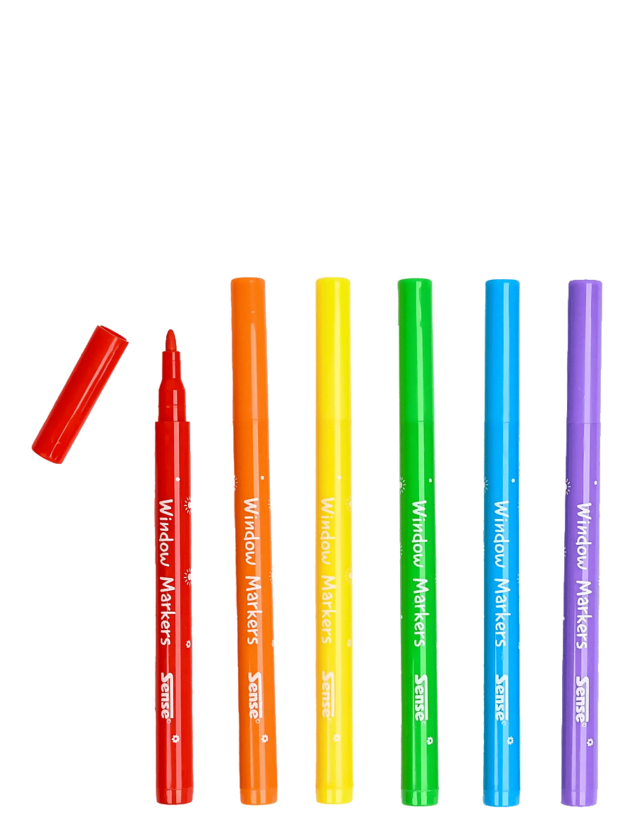 Sense - FÖNSTERPENNOR 6-P - pennor - red - 1